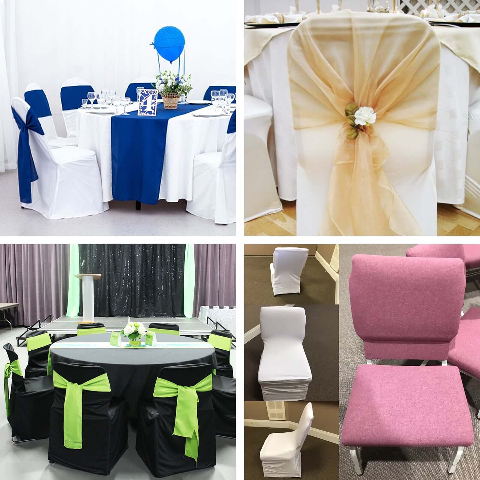 Scuba Stretch Banquet Chair Cover Ivory - Wrinkle Free & Durable Slim Fit Slipcover - Image 5