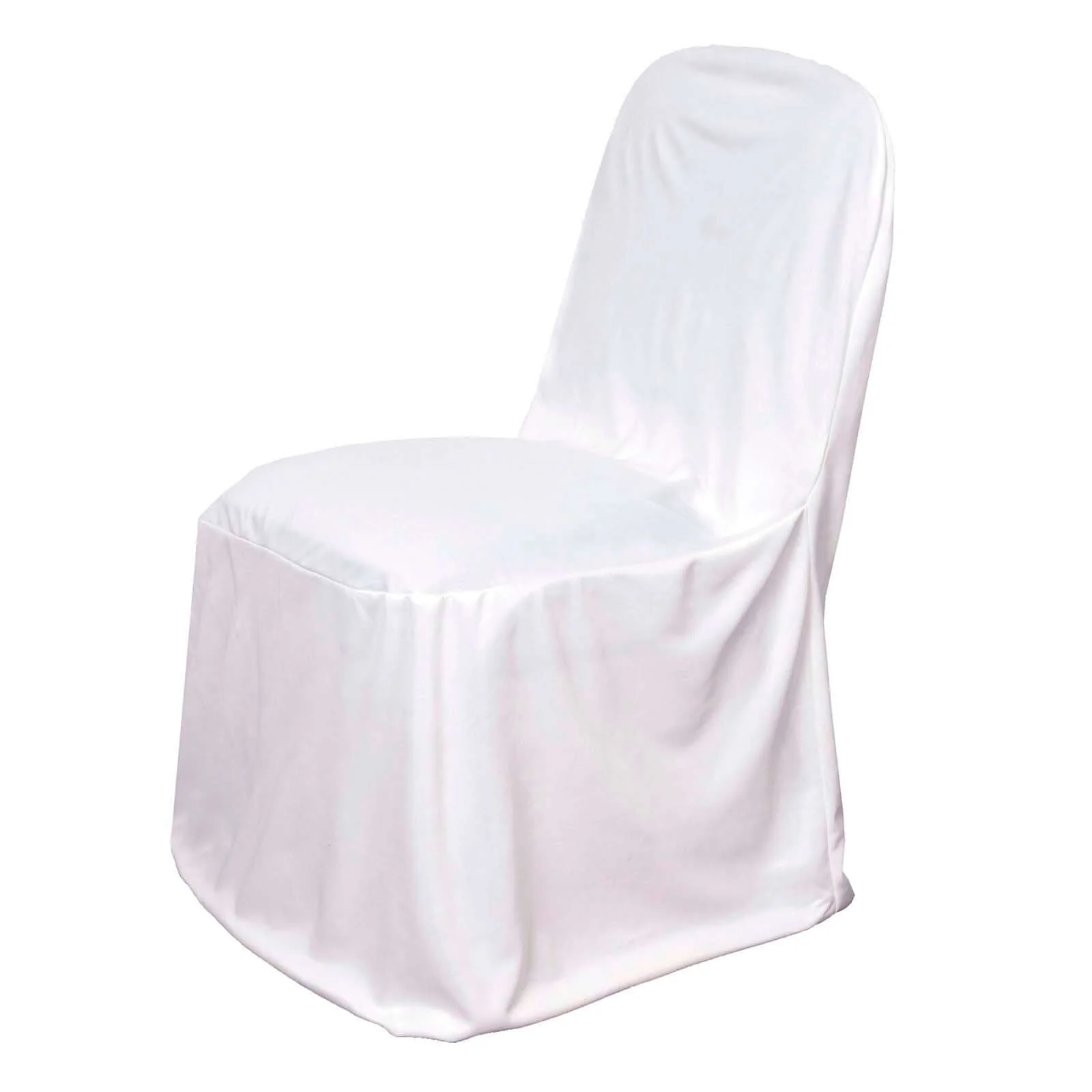 Scuba Stretch Banquet Chair Cover White - Classy Wrinkle Free & Durable Slim Fit Slipcover - Image 7