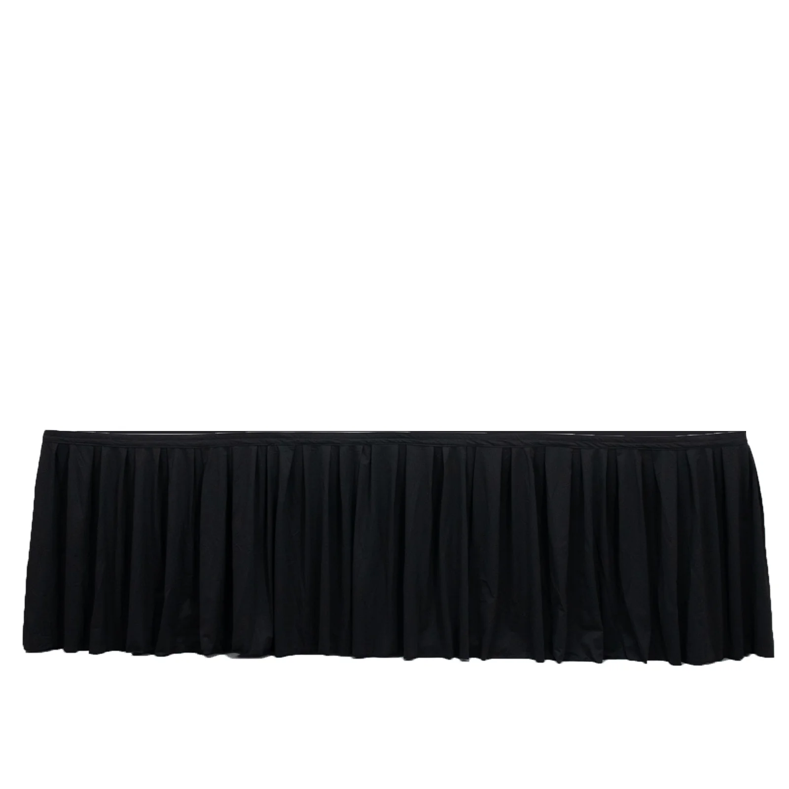 Scuba Table Skirt 21ft Black - Shirred Pleat Wrinkle Free & Stain Resistant Event Skirting - Image 2