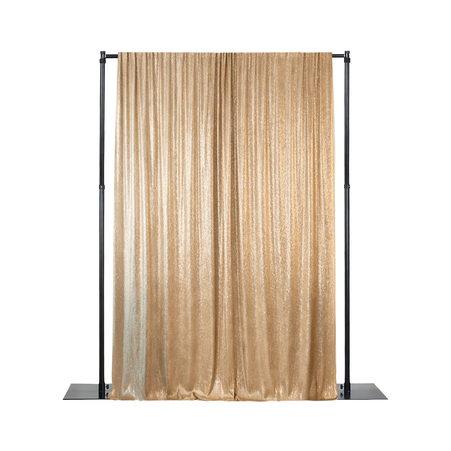 Gold Sequin Backdrop Curtain with Rod Pocket – Shimmering Event Drape Panel for Photo Booths & Displays, 5ft x 12ft - Image 2
