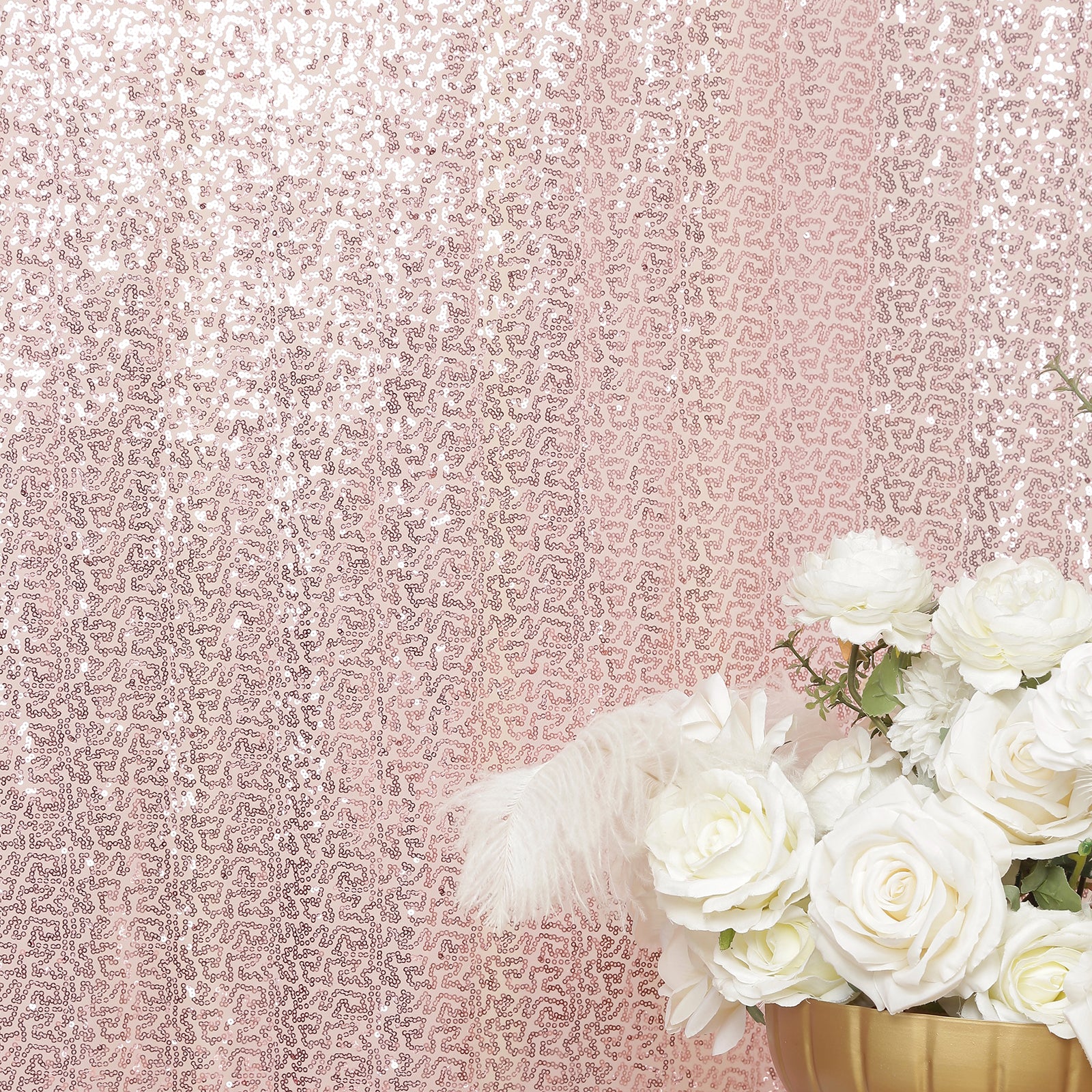 Pink Sequin Backdrop Curtain with Rod Pocket – Shimmering Event Drape Panel for Photo Booths & Displays, 5ft x 12ft - Image 6