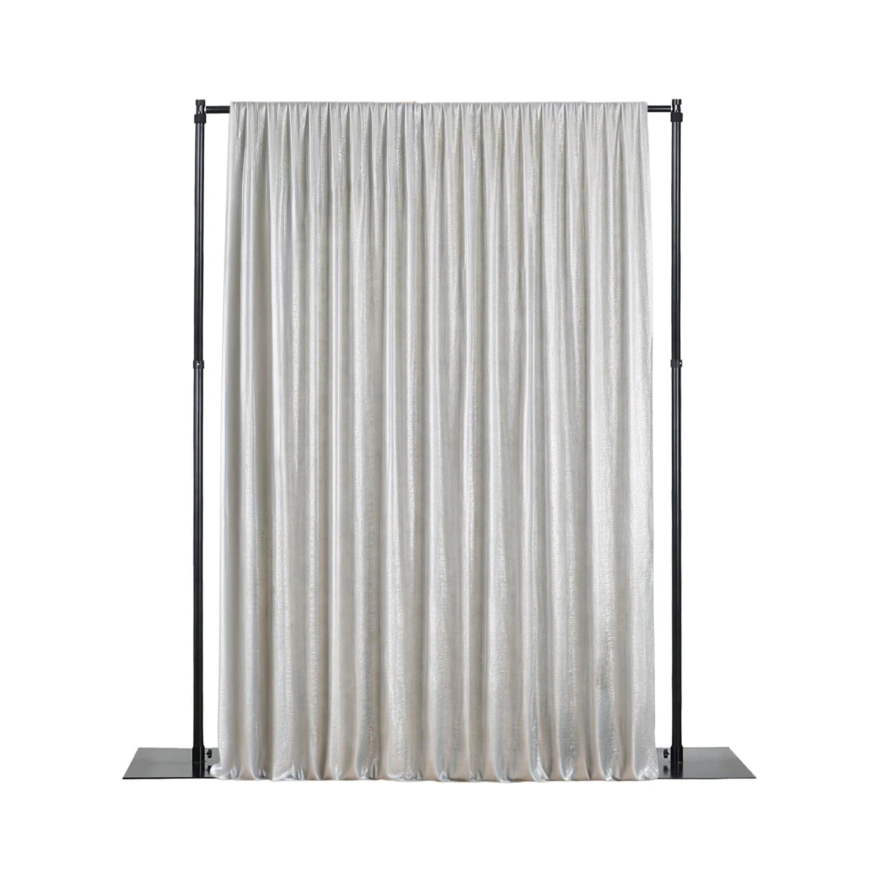 Silver Sequin Backdrop Curtain with Rod Pocket – Shimmering Event Drape Panel for Photo Booths & Displays, 5ft x 12ft - Image 2