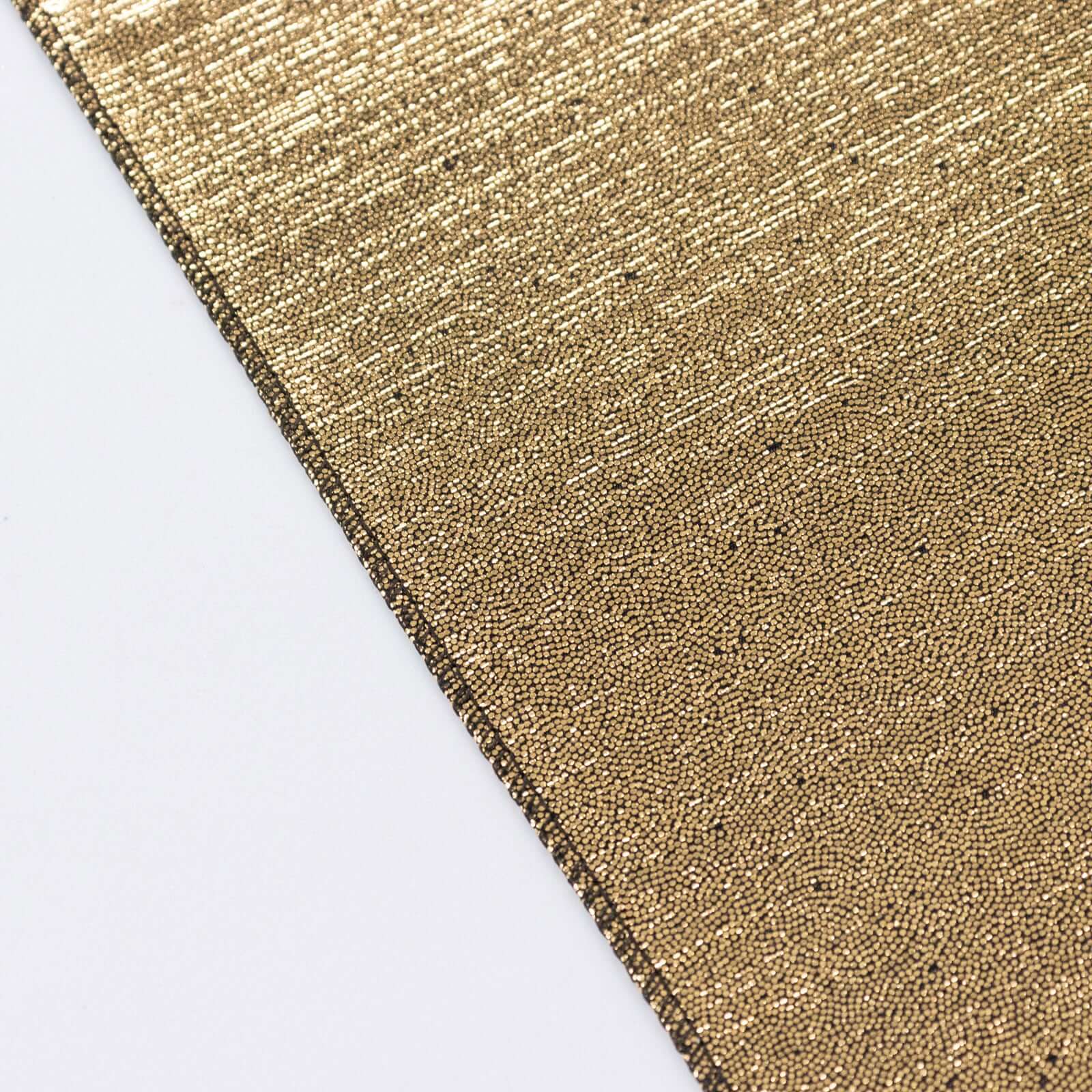 Sequin Dots Polyester Rectangle Tablecloth 60"x126" Antique Gold Shimmer - Wrinkle Free & Sparkling Table Cover - Image 12
