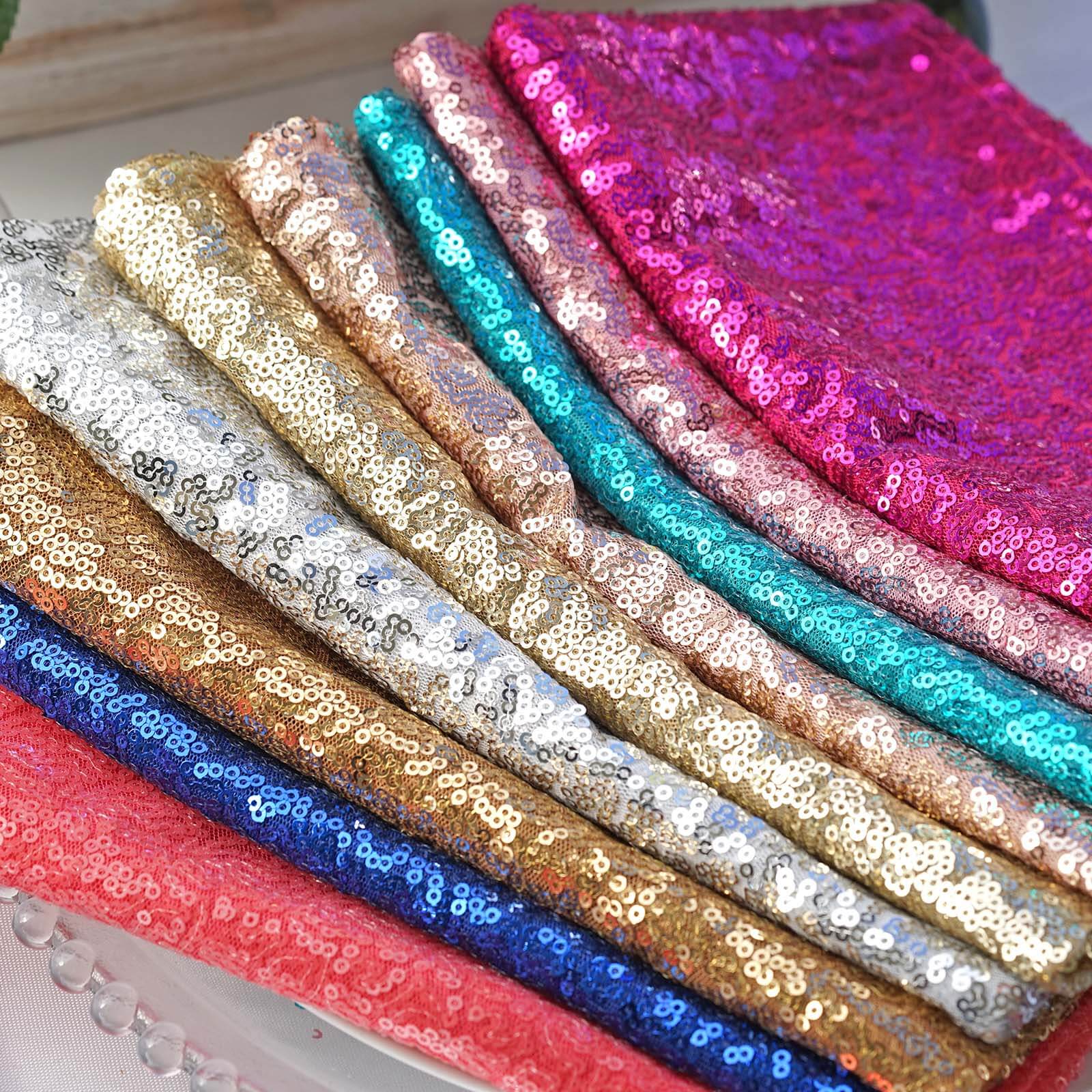 Sequin Napkin 20"x20" Blush - Sparkling Reusable Cloth Napkin - Image 9
