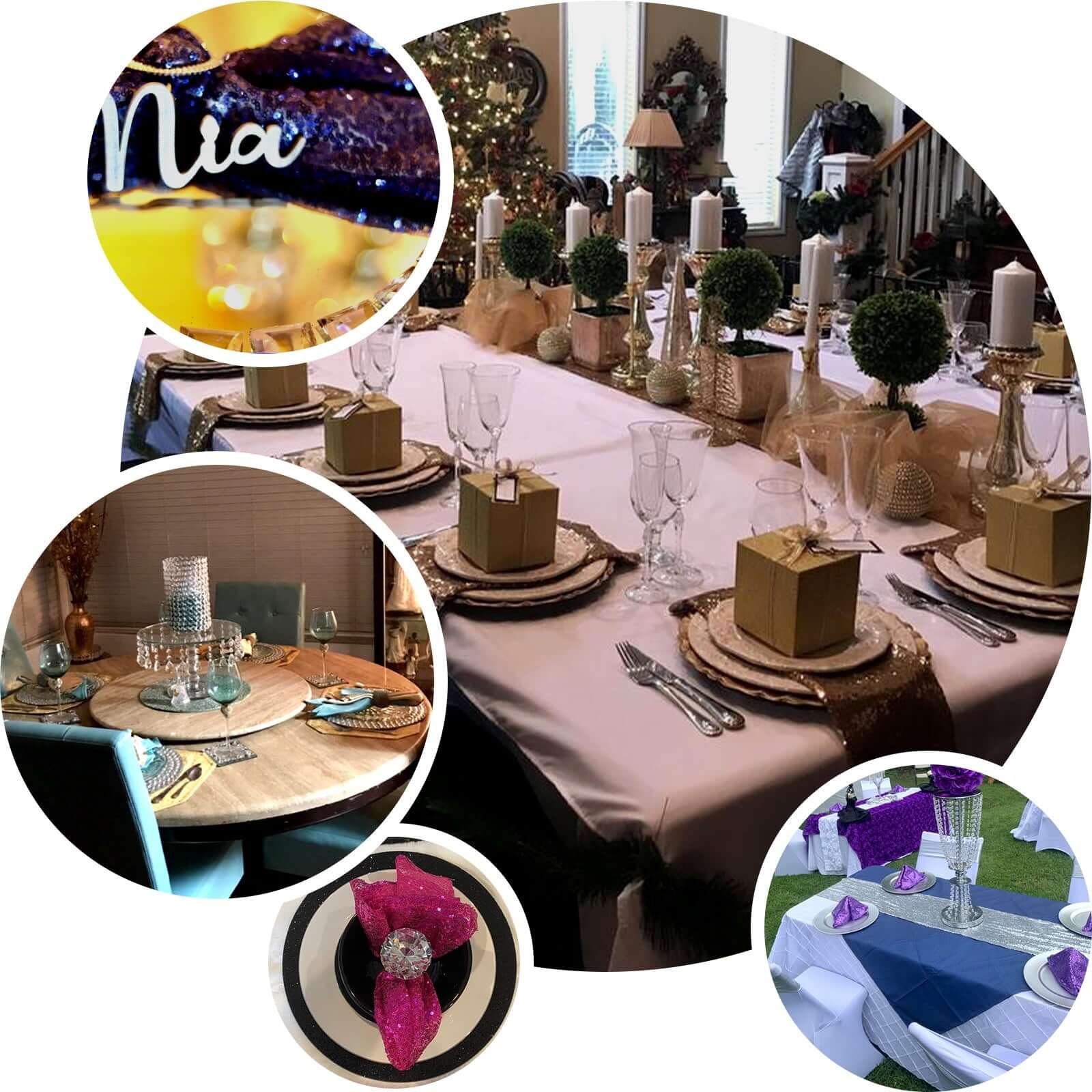 Sequin Napkin 20"x20" Lavender Lilac - Sparkling Reusable Cloth Napkin - Image 17