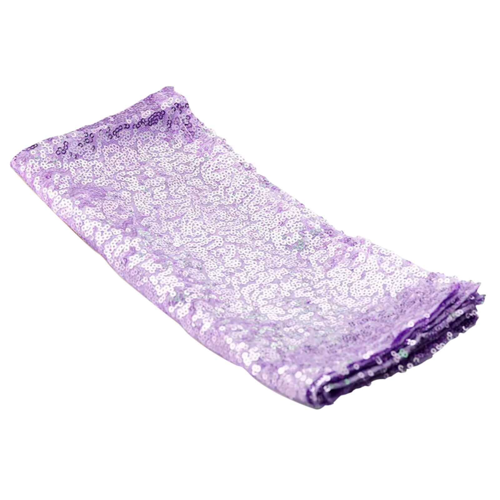 Sequin Napkin 20"x20" Lavender Lilac - Sparkling Reusable Cloth Napkin - Image 5