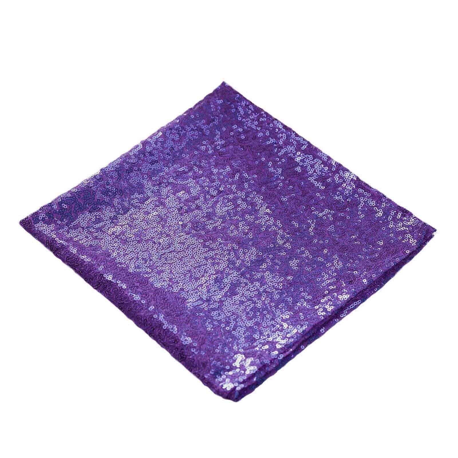 Sequin Napkin 20"x20" Purple - Sparkling Reusable Cloth Napkin - Image 6