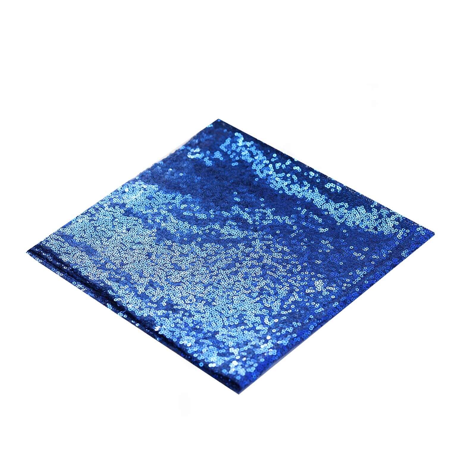 Sequin Napkin 20"x20" Royal Blue - Sparkling Reusable Cloth Napkin - Image 7