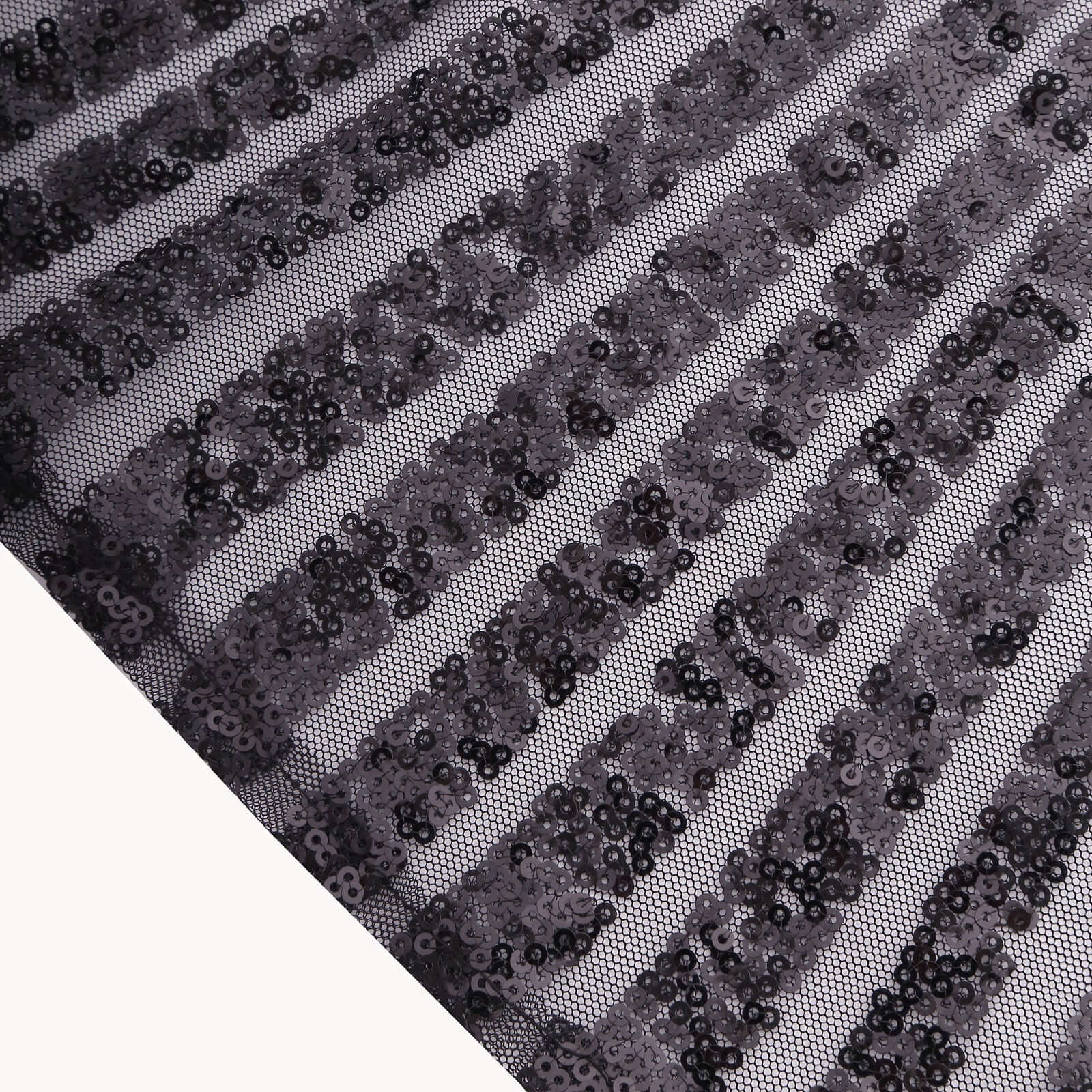Sequin Napkins 20"x20" Black - Diamond Pattern Reusable Dinner Napkins - Image 8