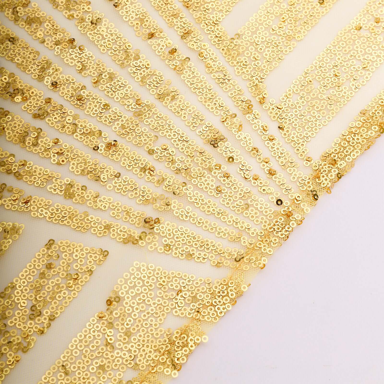 Sequin Napkins 20"x20" Gold - Diamond Pattern Dinner Napkins for Glamorous Table Settings - Image 3