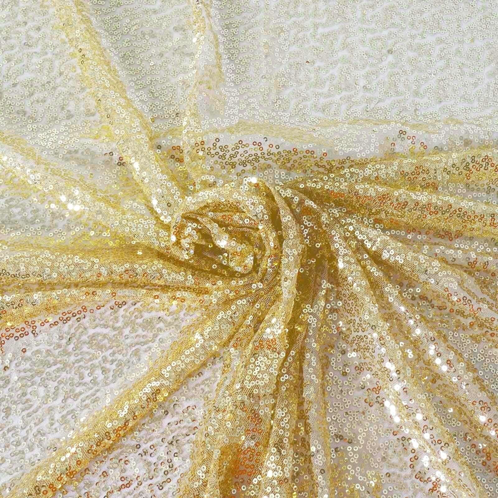 Sequin Rectangle Tablecloth 90"x132" Champagne - Seamless Glittering Finish Table Cover - Image 8