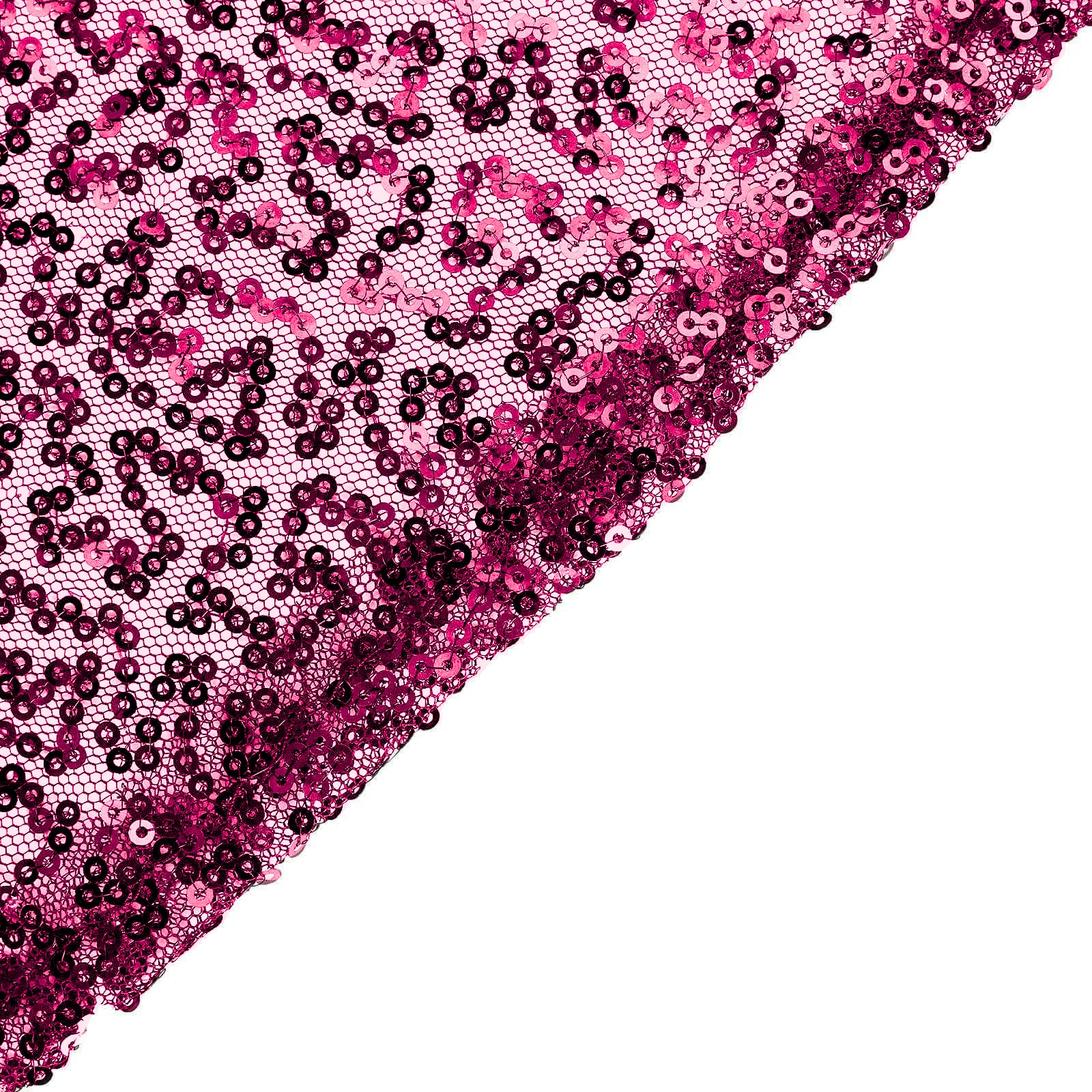 Sequin Rectangle Tablecloth 90"x132" Fuchsia - Seamless Glittering Finish Table Cover - Image 6