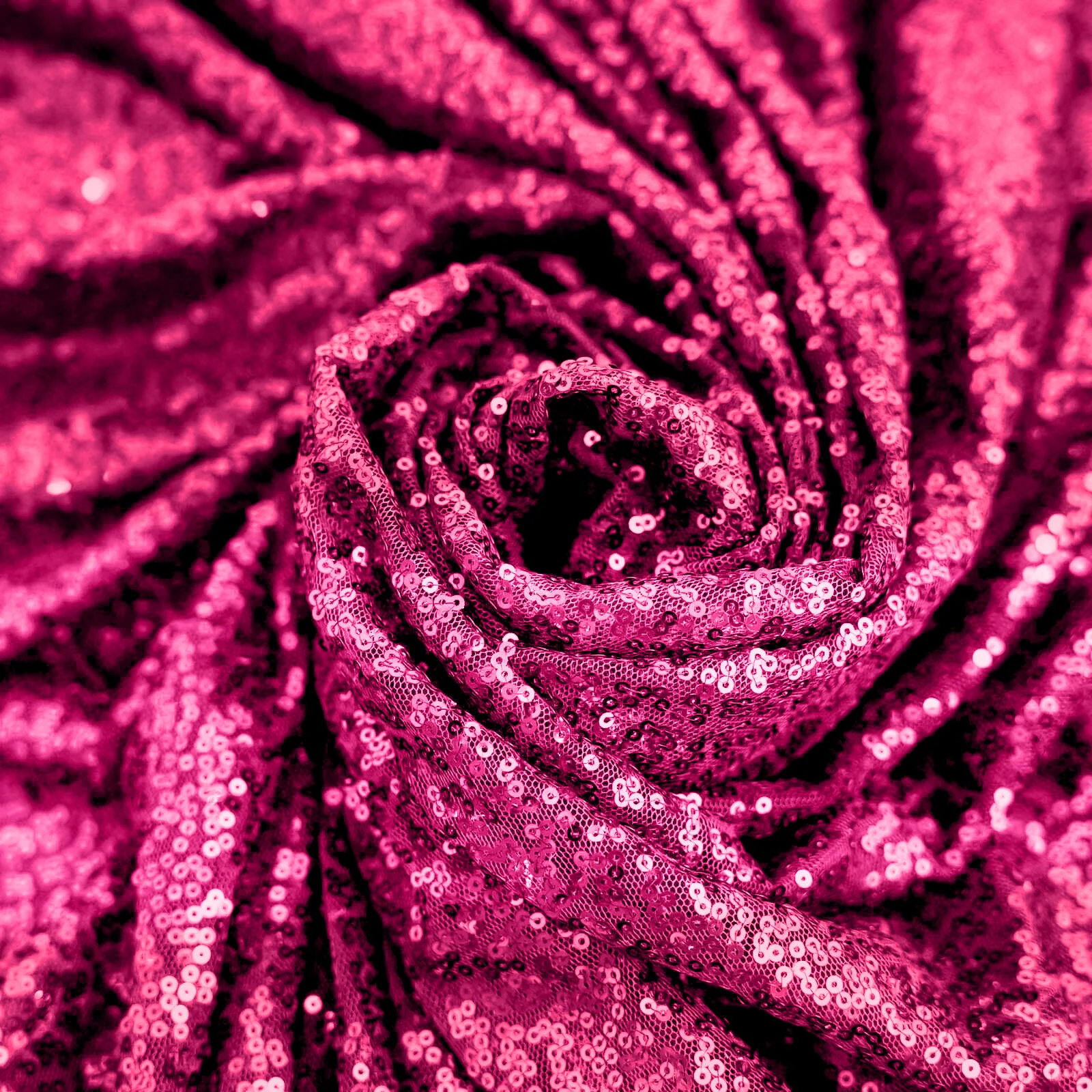 Sequin Rectangle Tablecloth 90"x132" Fuchsia - Seamless Glittering Finish Table Cover - Image 7