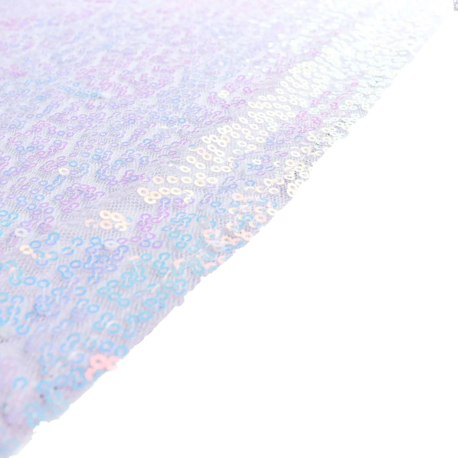 Sequin Rectangle Tablecloth 90"x156" Iridescent Blue - Seamless Shimmering Finish Table Cover - Image 8