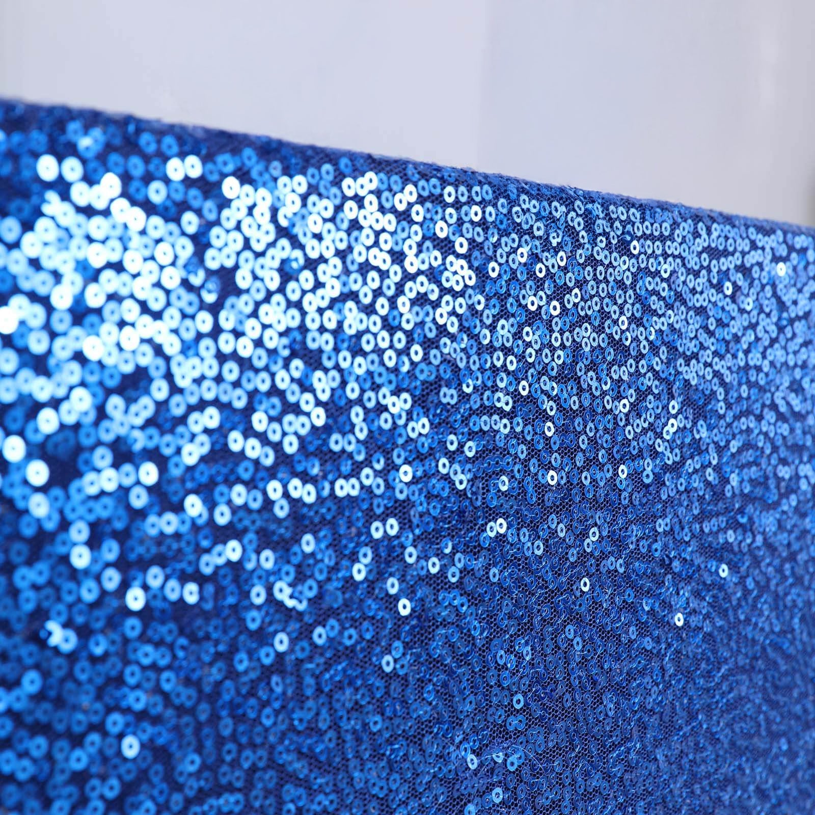 Sequin Rectangle Tablecloth 90"x156" Royal Blue - Seamless Shimmering Finish Table Cover - Image 7