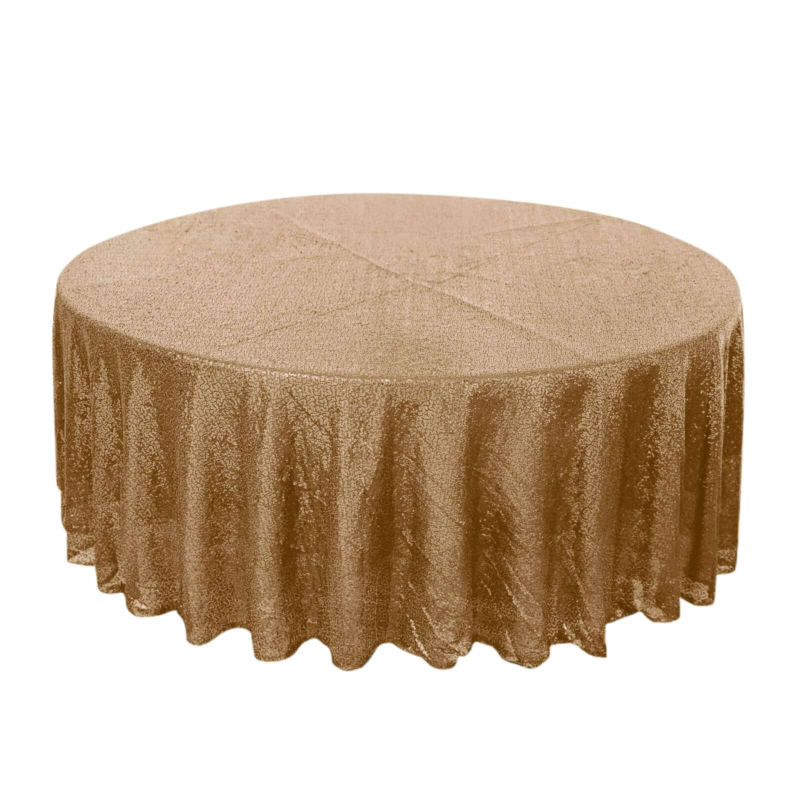 Sequin Round Tablecloth 108" Gold with Glittering Finish - Radiant Decor for Stylish Celebrations - Image 11