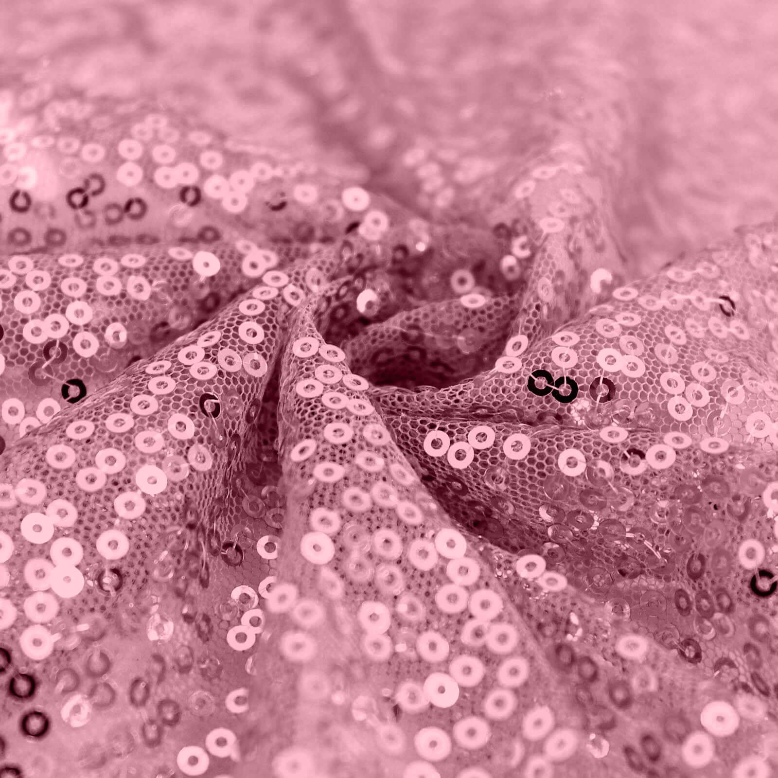 Sequin Round Tablecloth 120" Pink - Seamless Table Cover - Image 8
