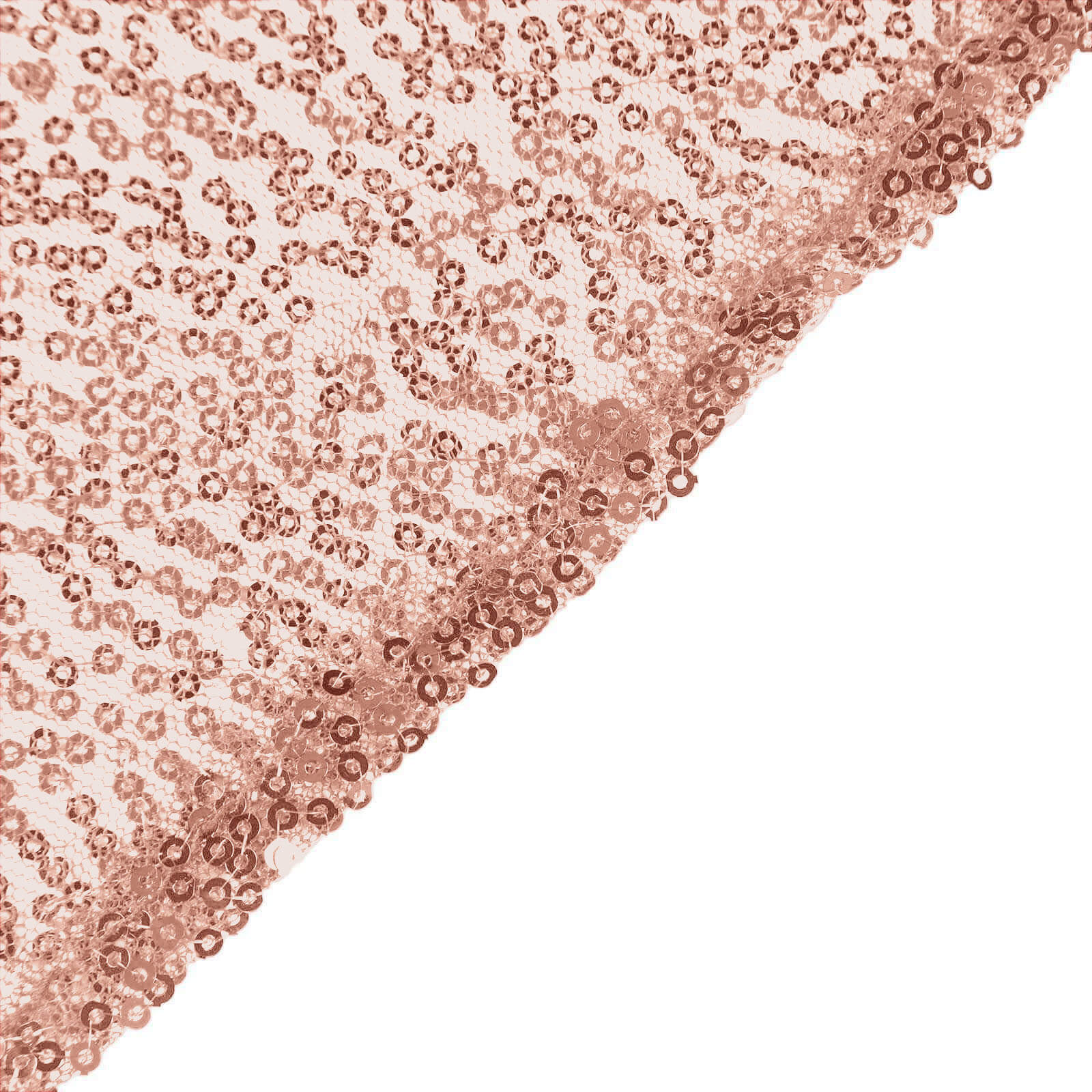 Sequin Round Tablecloth 132" Rose Gold with Seamless Twinkling Finish Table Cover - Image 7