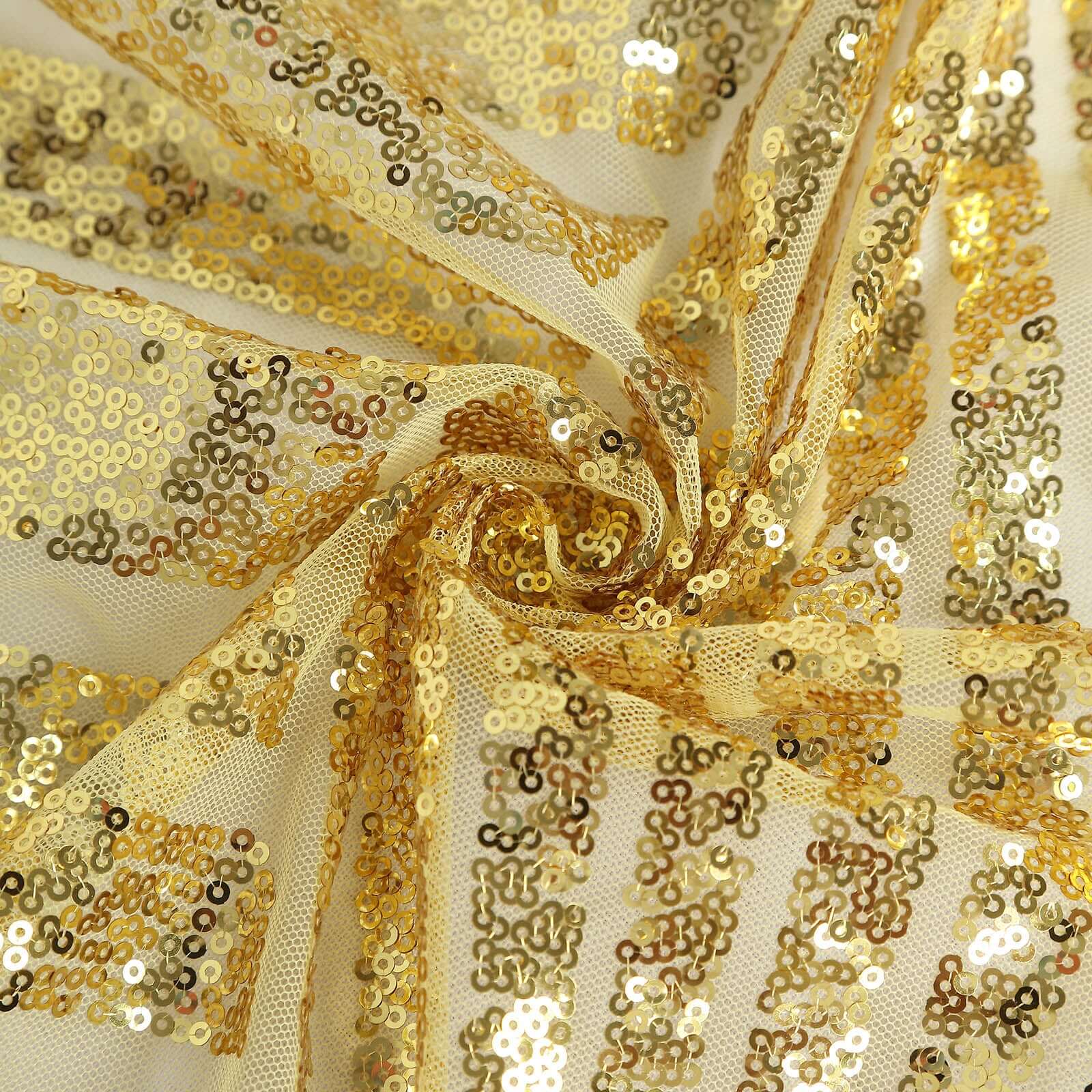 Sequin Square Table Overlay 72" Gold Diamond Glitz Design - Perfect for Luxe Events - Image 8