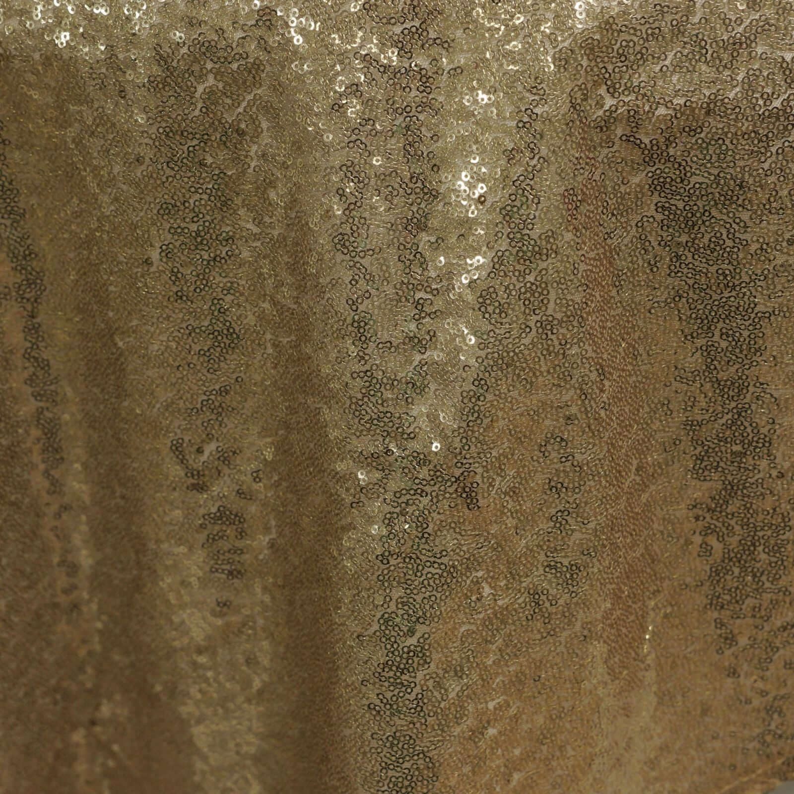 Sequin Square Table Overlay 72"x72" Champagne - Sparkly Table Topper - Image 2