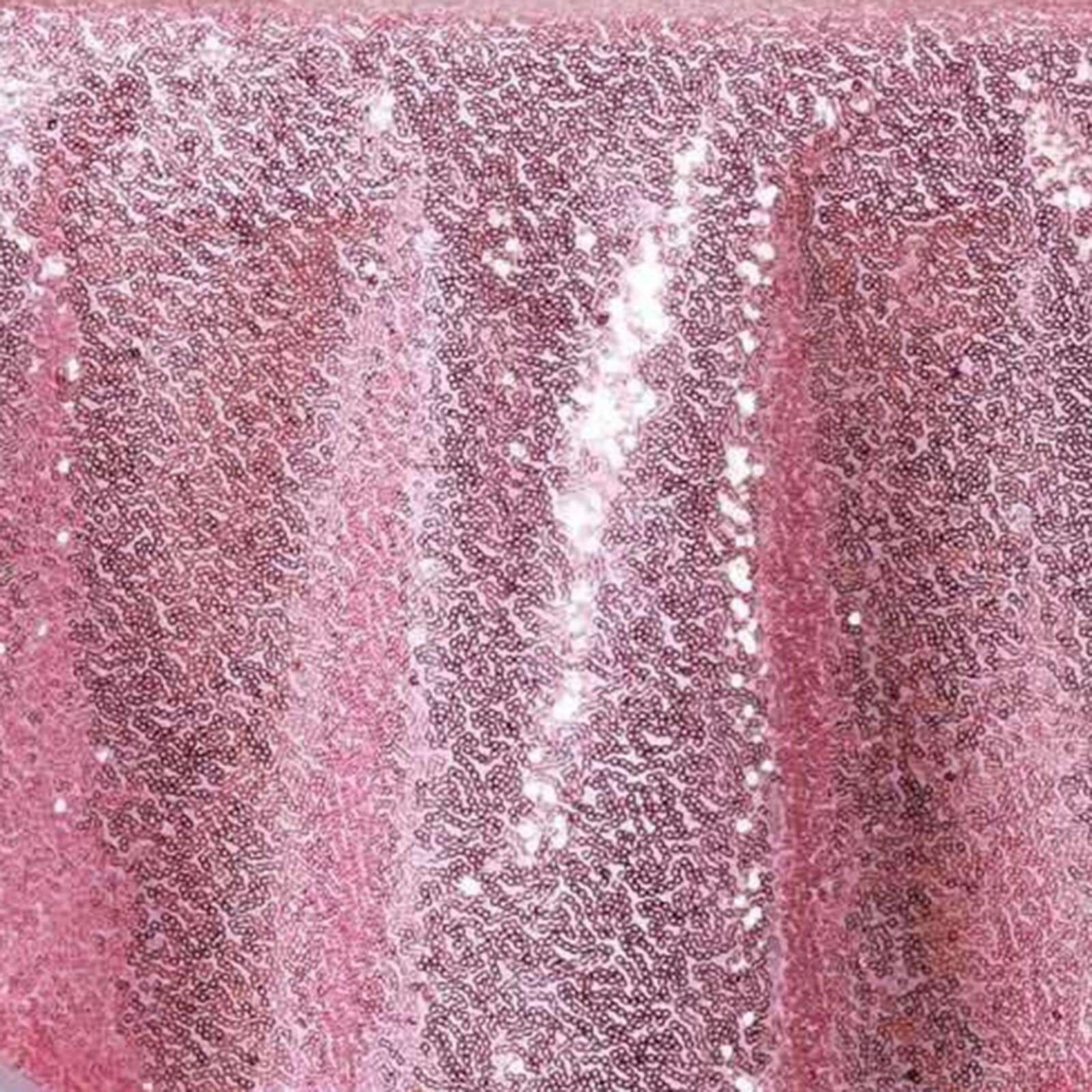 Sequin Square Table Overlay 72"x72" Pink - Sparkly Table Topper - Image 5