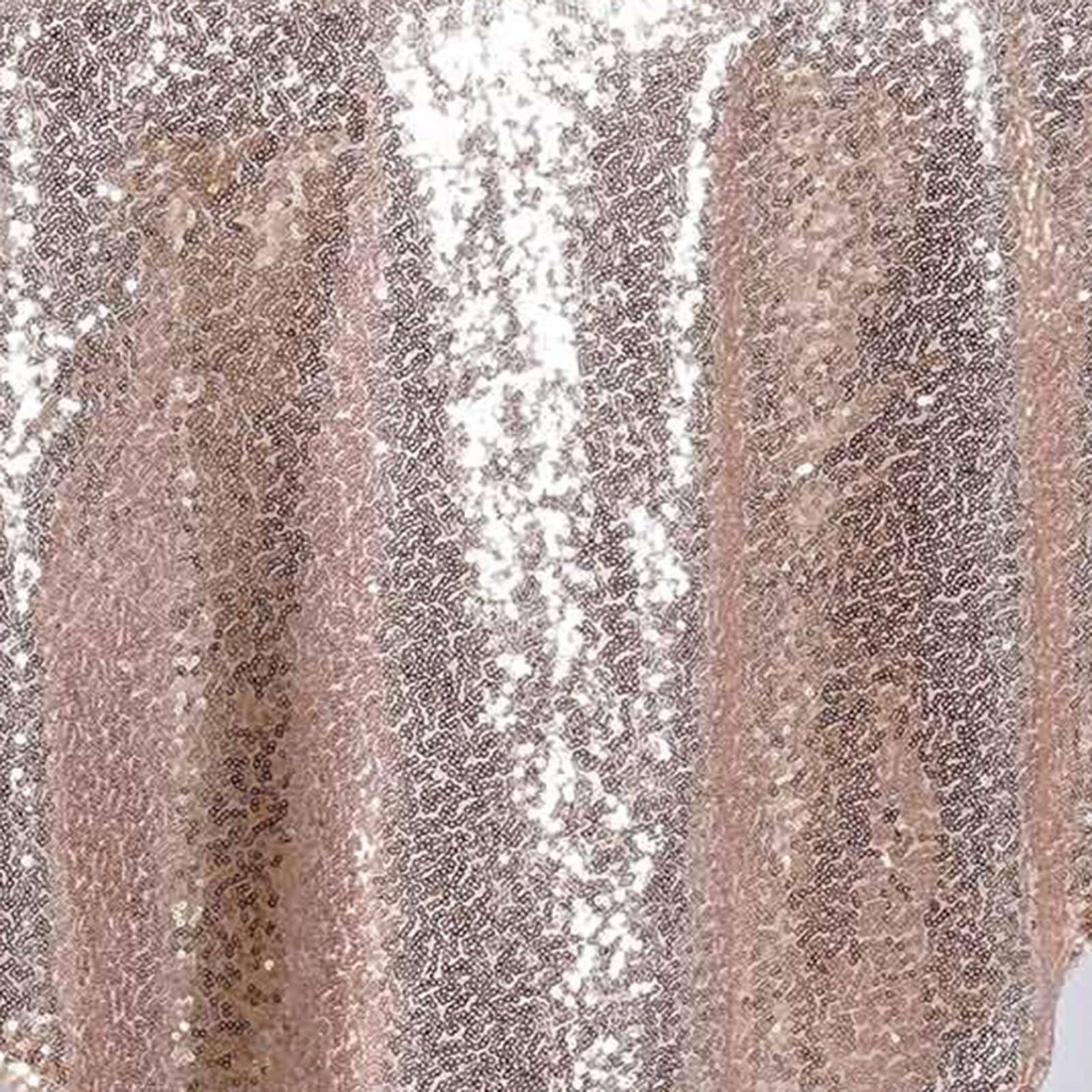 Sequin Square Table Overlay 72"x72" Rose Gold - Sparkly Table Topper - Image 8