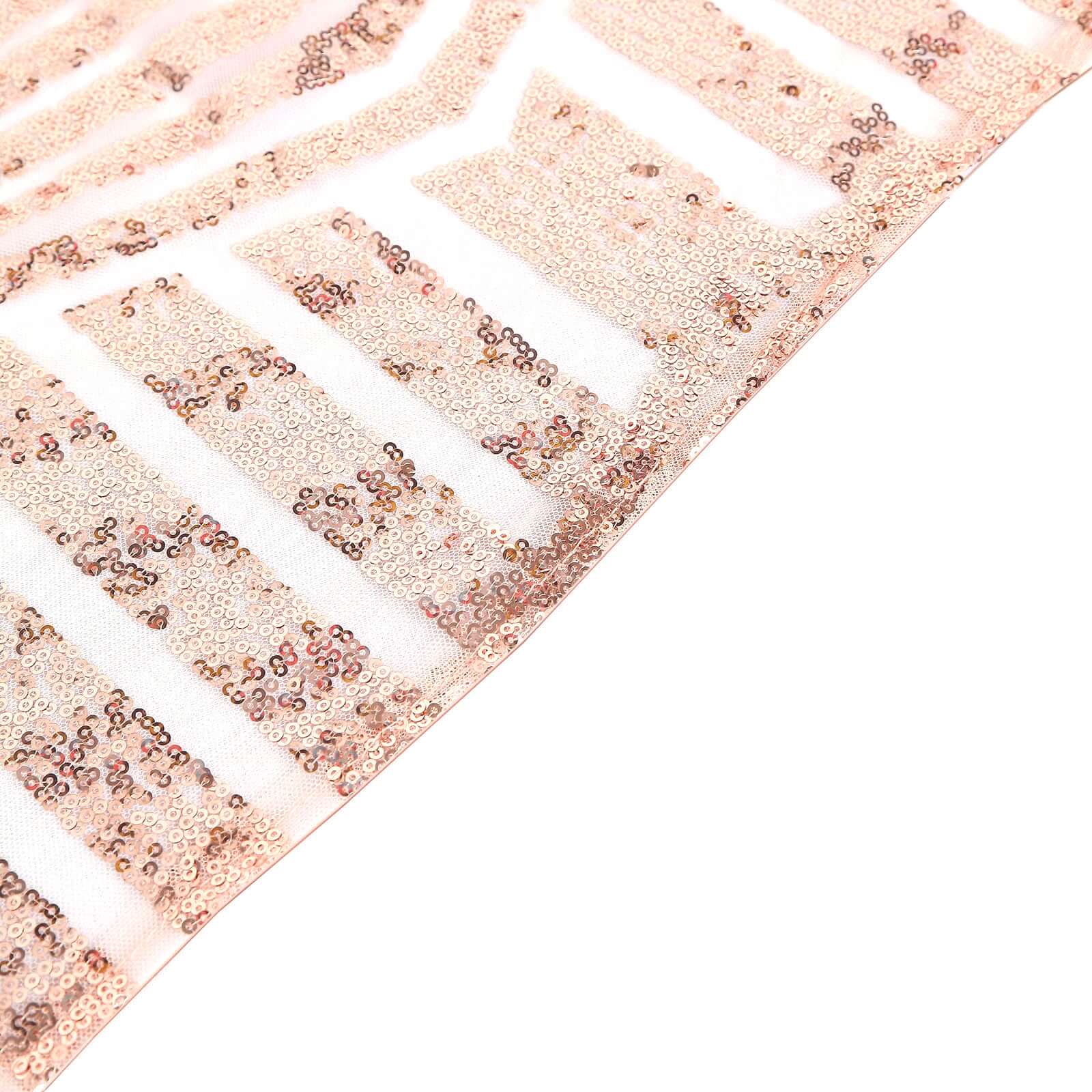 Sequin Table Overlay 72" Square Blush - Diamond Glitz Table Topper - Image 7