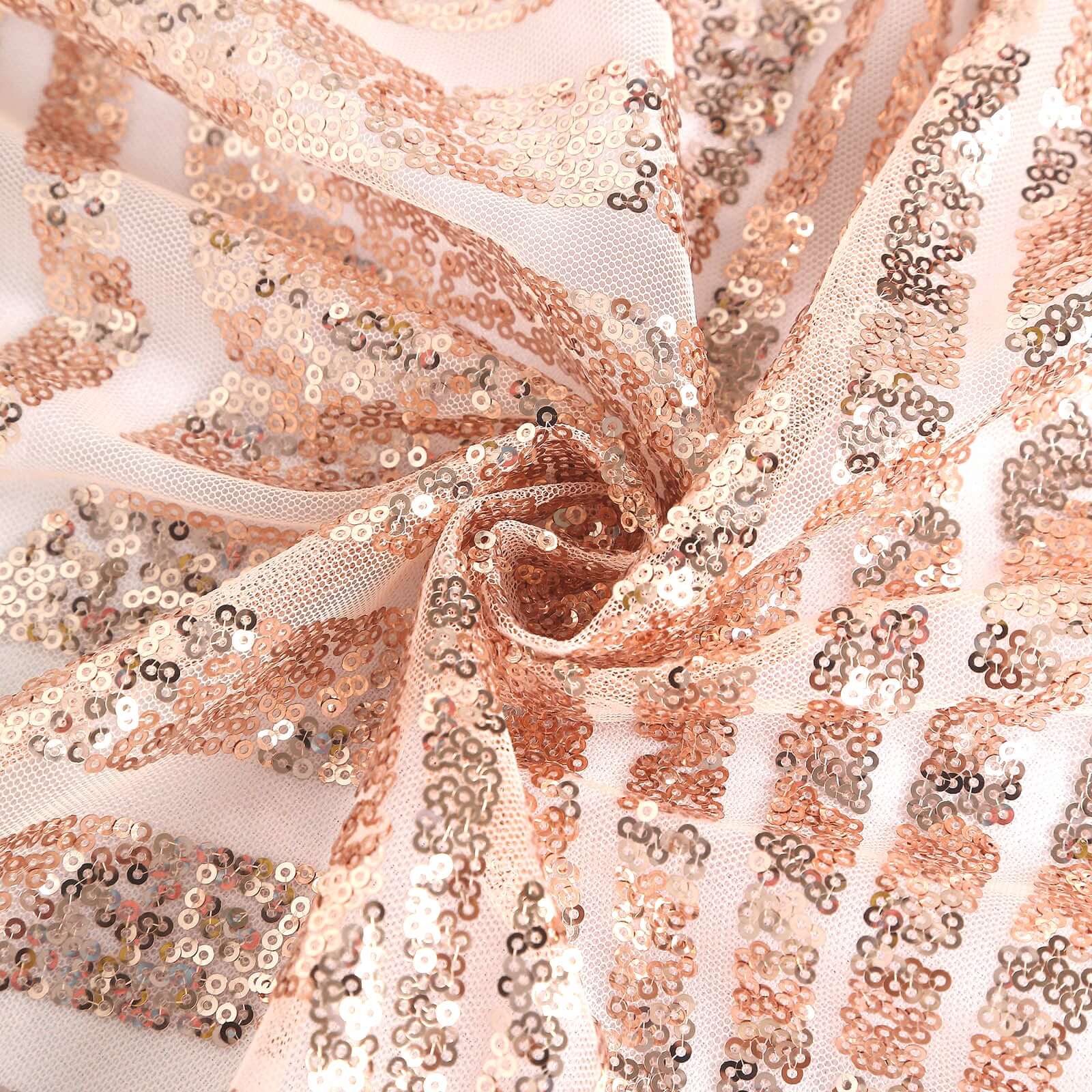 Sequin Table Overlay 72" Square Blush - Diamond Glitz Table Topper - Image 8