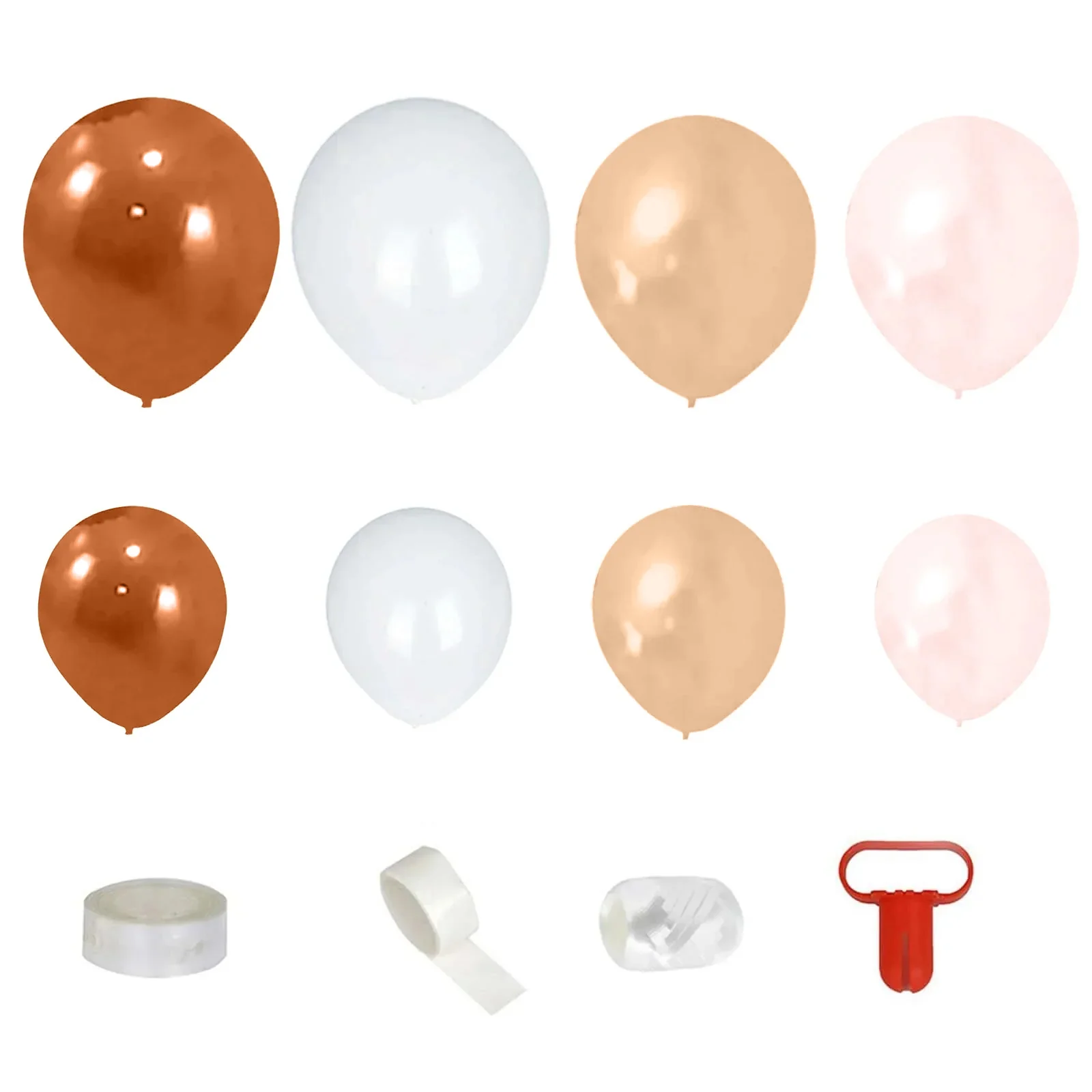 Set of 124 Tan Brown Biodegradable Balloon Garland Kit, Boho Chic Double Layered Extra Strong Latex Party Balloon Arch - Image 6
