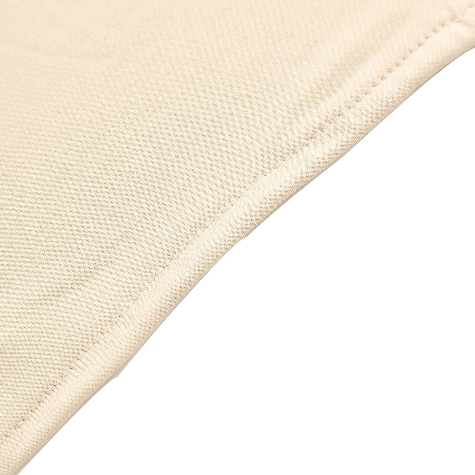 Set of 2 Beige Spandex Fitted Wedding Arch Covers for Round Top and Double Arch Chiara Backdrop Stands - 6ft,8ft - Image 4
