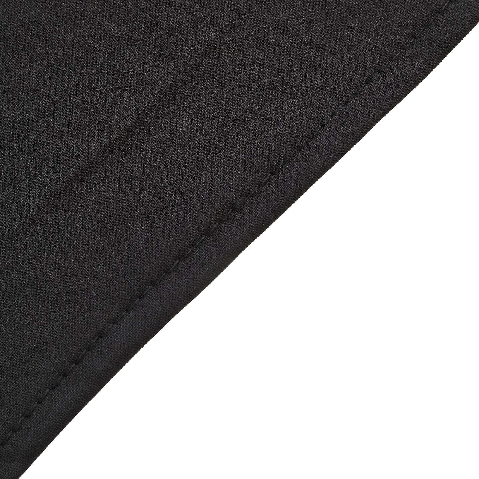 Set of 2 Black Spandex Fitted Wedding Arch Covers for Round Top and Double Arch Chiara Backdrop Stands - 6ft,8ft - Image 4