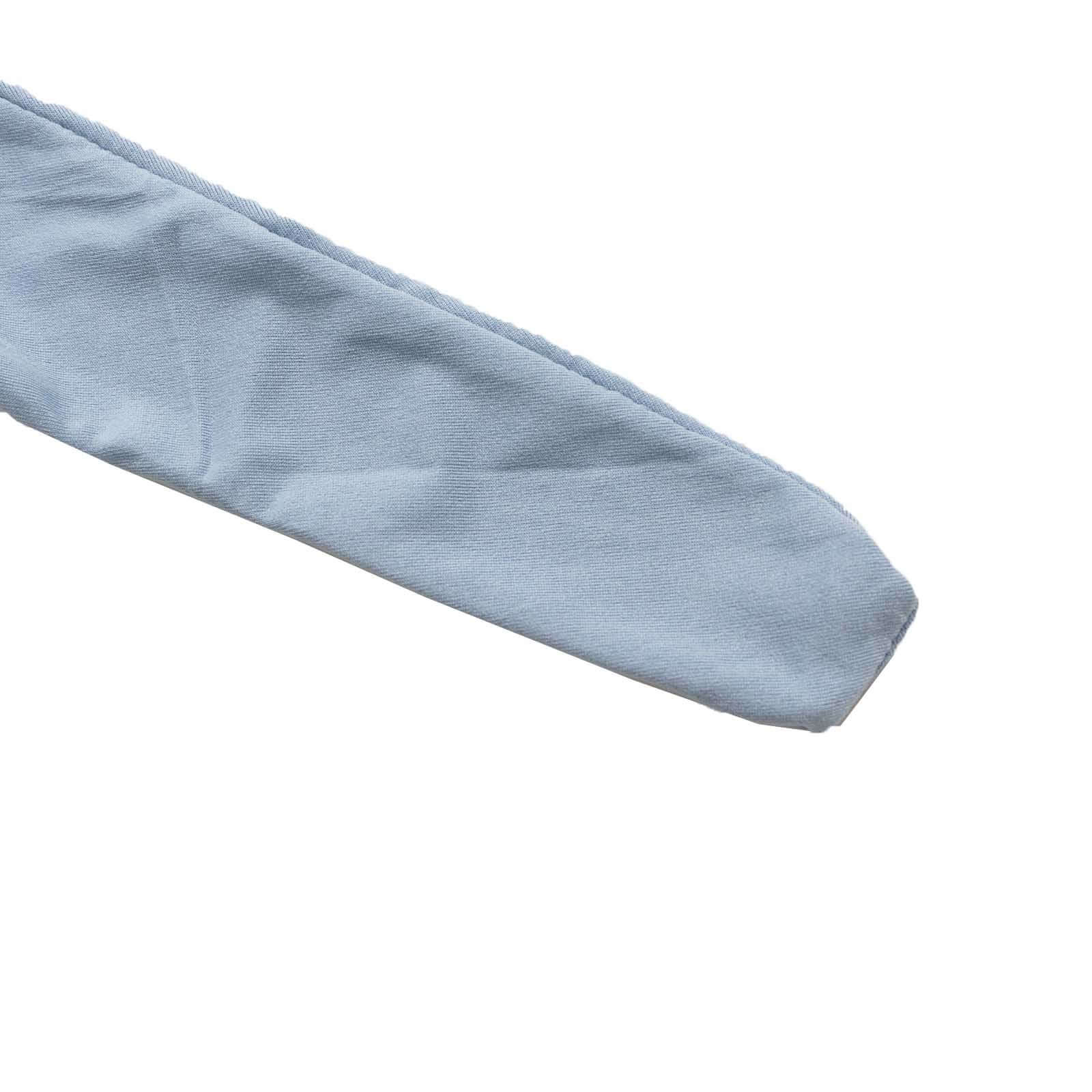 Set of 2 Dusty Blue Spandex Half Crescent Moon Wedding Arch Covers, Custom Fitted Backdrop Stand Cover for Curved Arbor Flower Balloon Frame - Image 7
