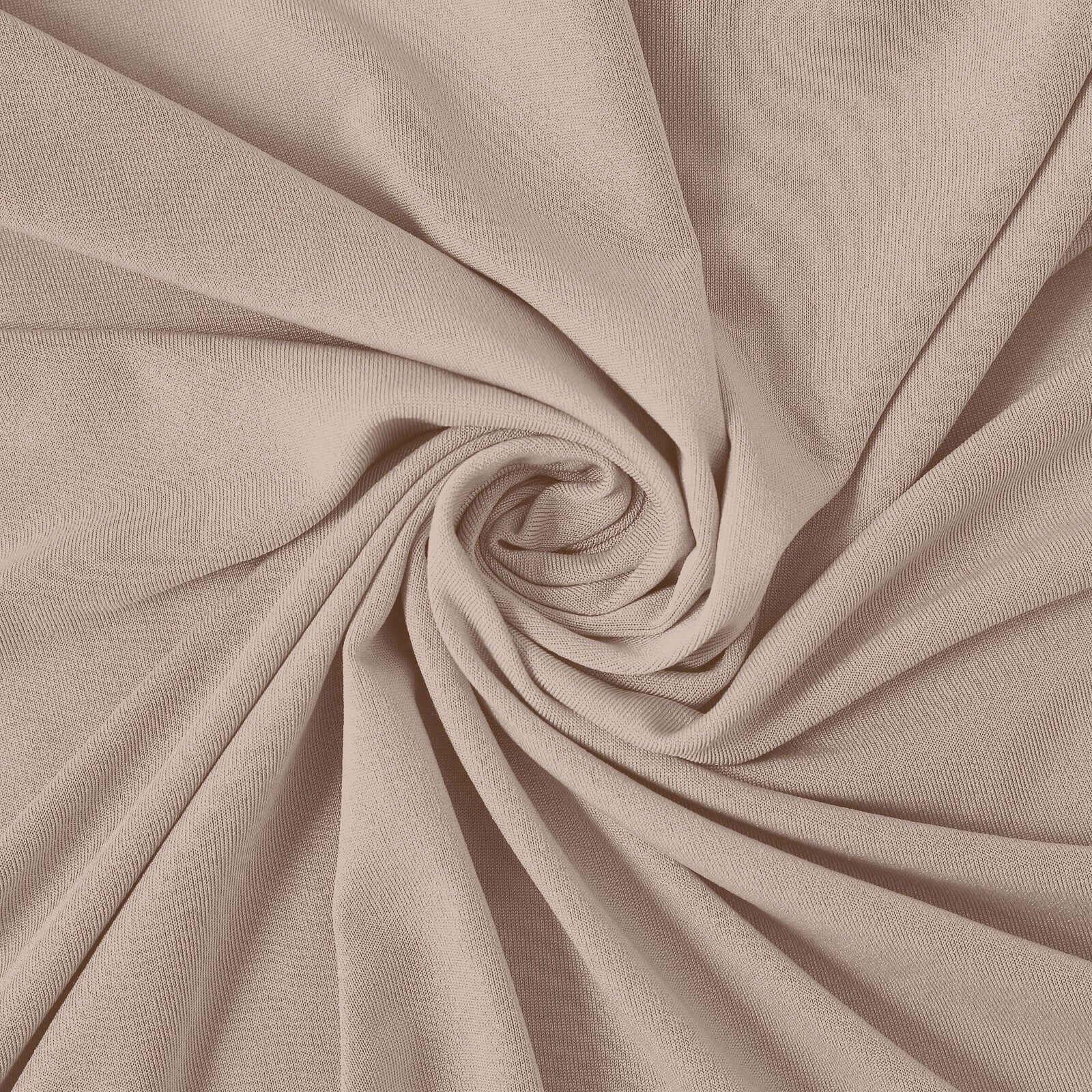 Set of 2 Nude Spandex Fitted Wedding Arch Covers for Round Top and Double Arch Chiara Backdrop Stands - 6ft,8ft - Image 5