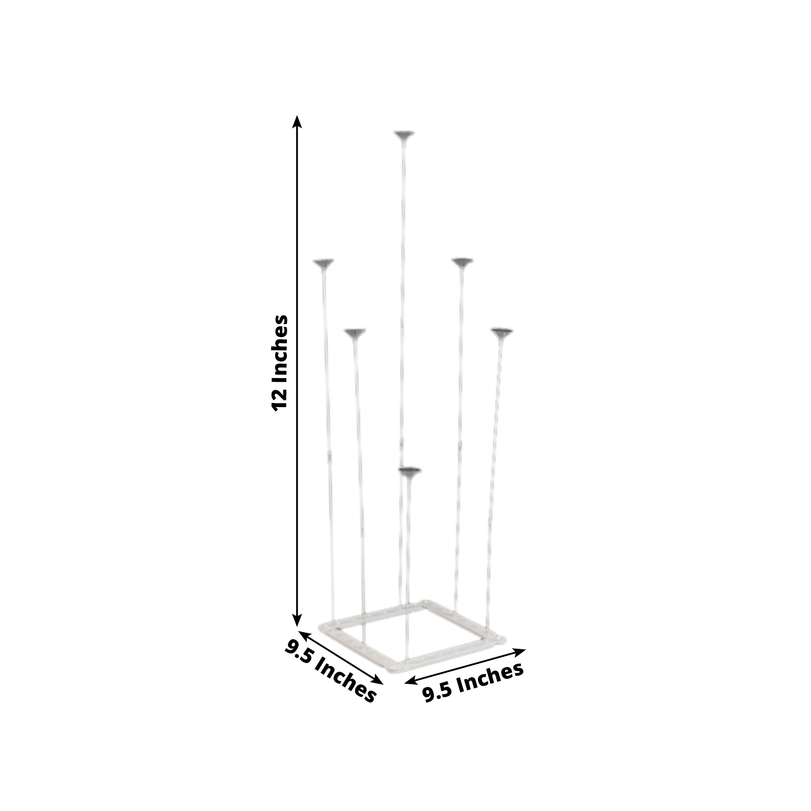 Set of 2 White Plastic Balloon Column Stand Kit with Interlocking Base, DIY Shapeable Balloon Tower Stick Holder for Table Centerpieces - Image 2