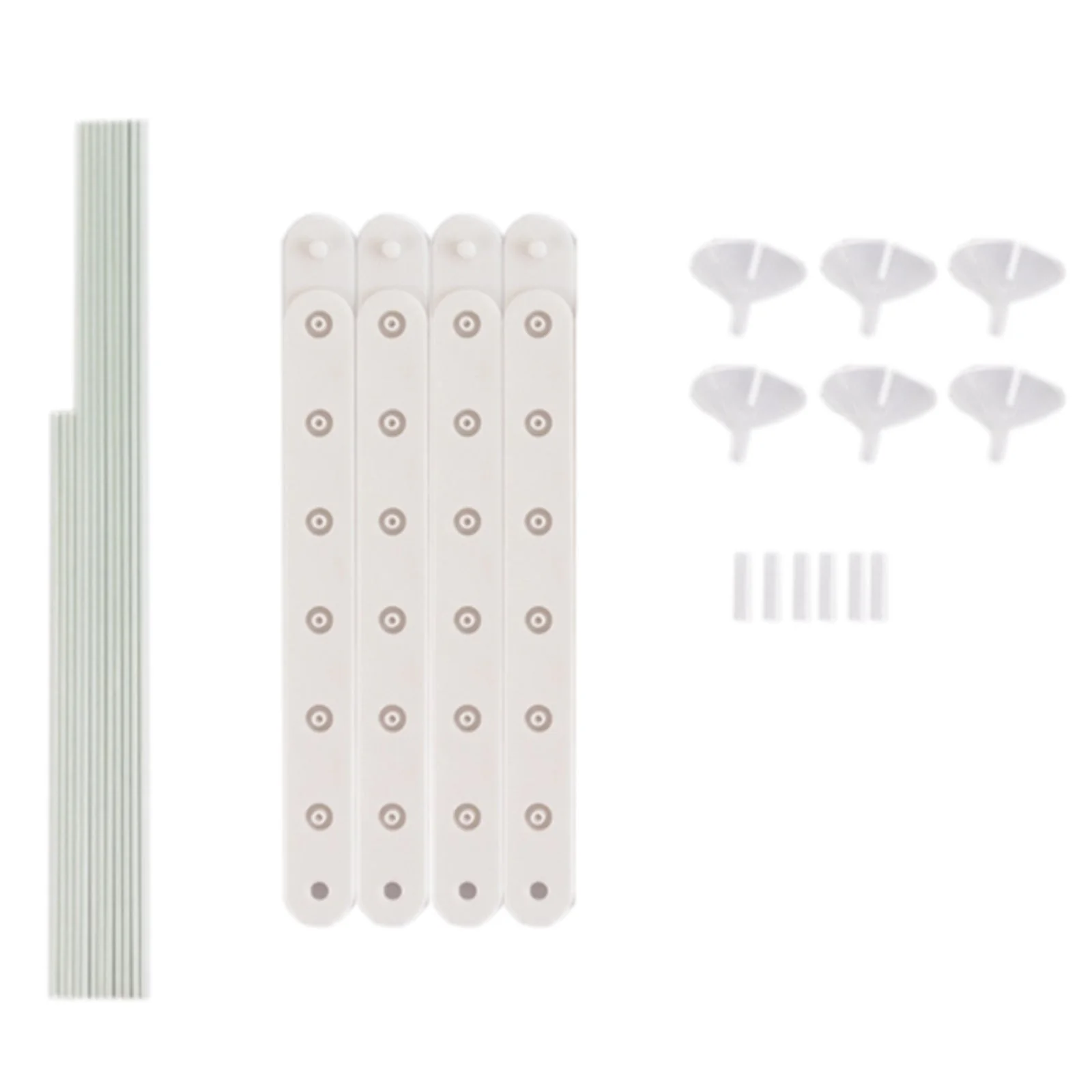 Set of 2 White Plastic Balloon Column Stand Kit with Interlocking Base, DIY Shapeable Balloon Tower Stick Holder for Table Centerpieces - Image 7