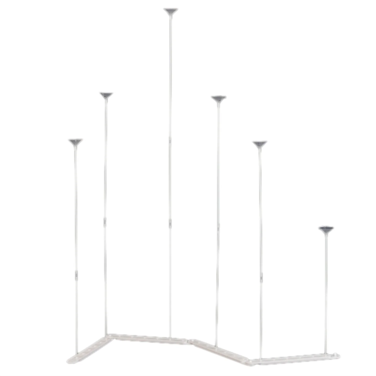 Set of 2 White Plastic Balloon Column Stand Kit with Interlocking Base, DIY Shapeable Balloon Tower Stick Holder for Table Centerpieces - Image 8