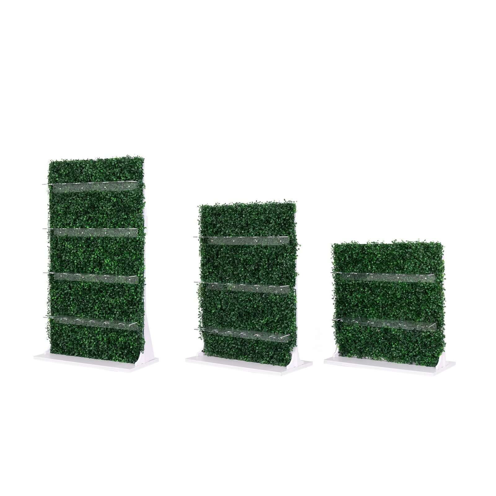 Set of 3 Champagne Wall Glass Holder 24", 33", 42" Green - Image 7
