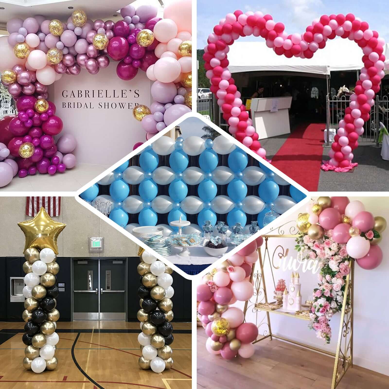 Set of 4 Balloon Arch Kit - Decorating Strips, Balloon Tie Tool, Glue Dots and Curling Ribbon for Party Decorations - Image 5