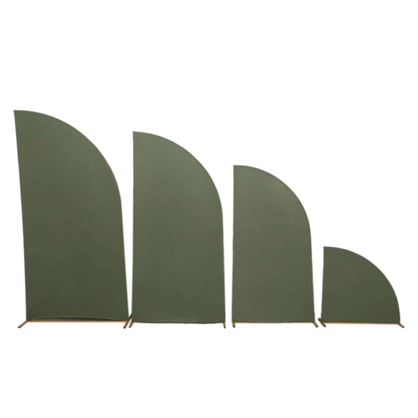 Set of 4 Dusty Sage Green Spandex Chiara Backdrop Stand Cover For Half Moon Wedding Arch 2.5ft,5ft,6ft,7ft - Image 7
