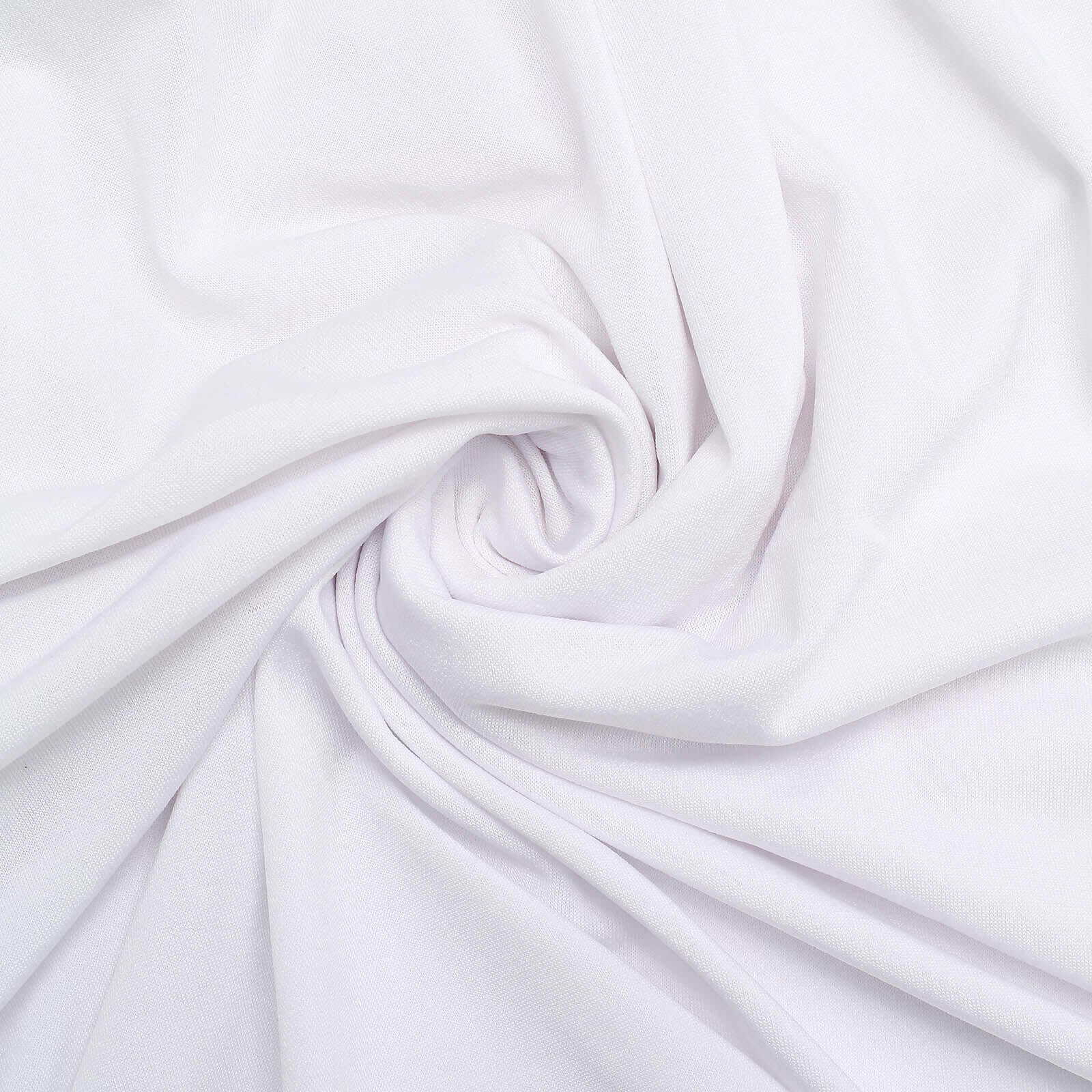 Set of 4 Matte White Spandex Fitted Wedding Arch Covers For Round Top Chiara Backdrop Stands 4ft,5ft,6ft,7ft - Image 8