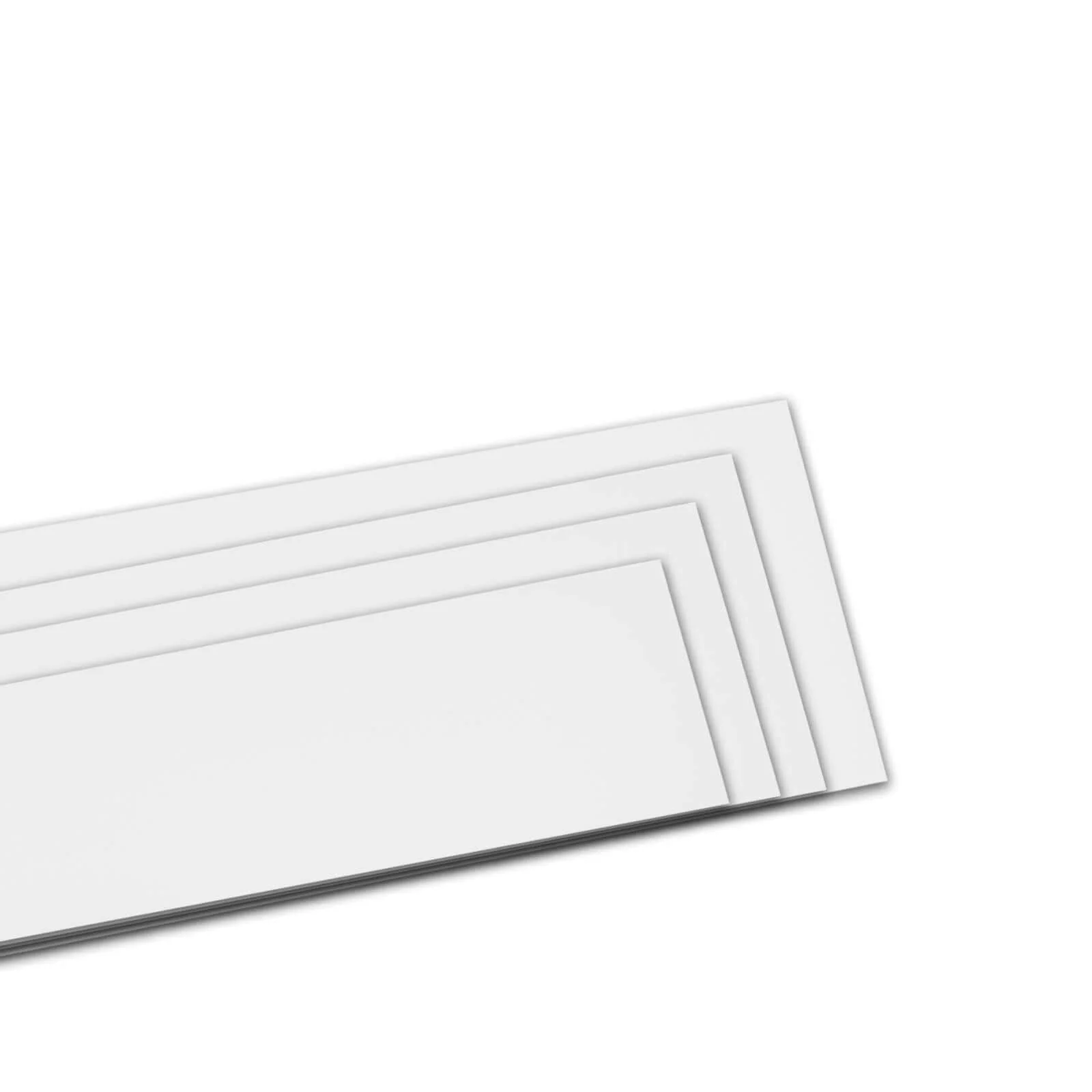 Set of 4 White Acrylic Plexiglass Sheets Rectangular Side Plates - Protective Film Coating - Image 16