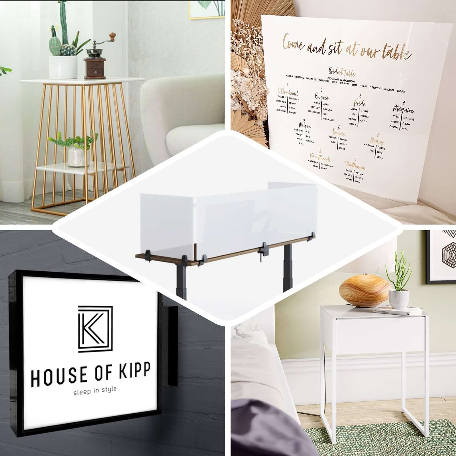 Set of 4 White Acrylic Square Plexiglass Sheets Top Plates Assorted Sizes 3mm Thick - Protective Film Coating - Image 5