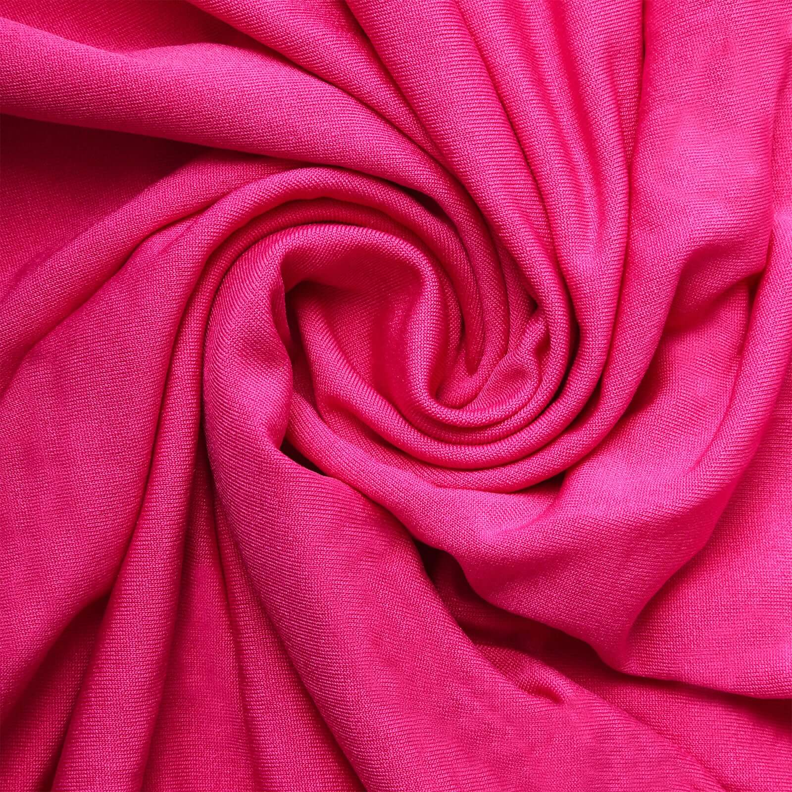 Set of 5 Fuchsia Spandex Cylinder Pillar Prop Covers, Stretchable Pedestal Stand Covers - 160 GSM - Image 8