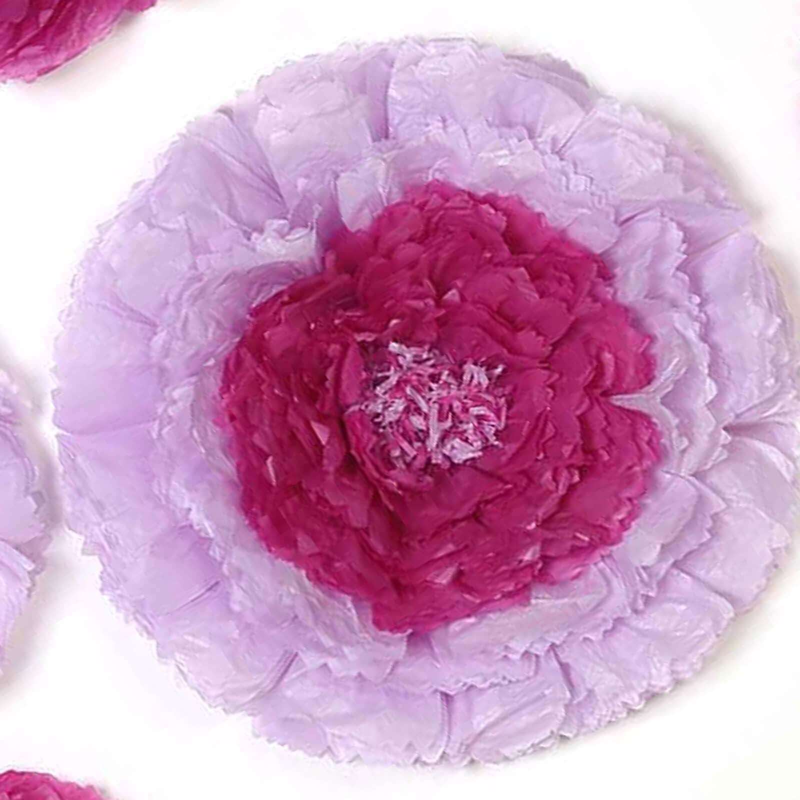 Set of 6 Lavender Giant Carnation 3D Paper Flowers Wall Decor 12",16",20" - Image 10