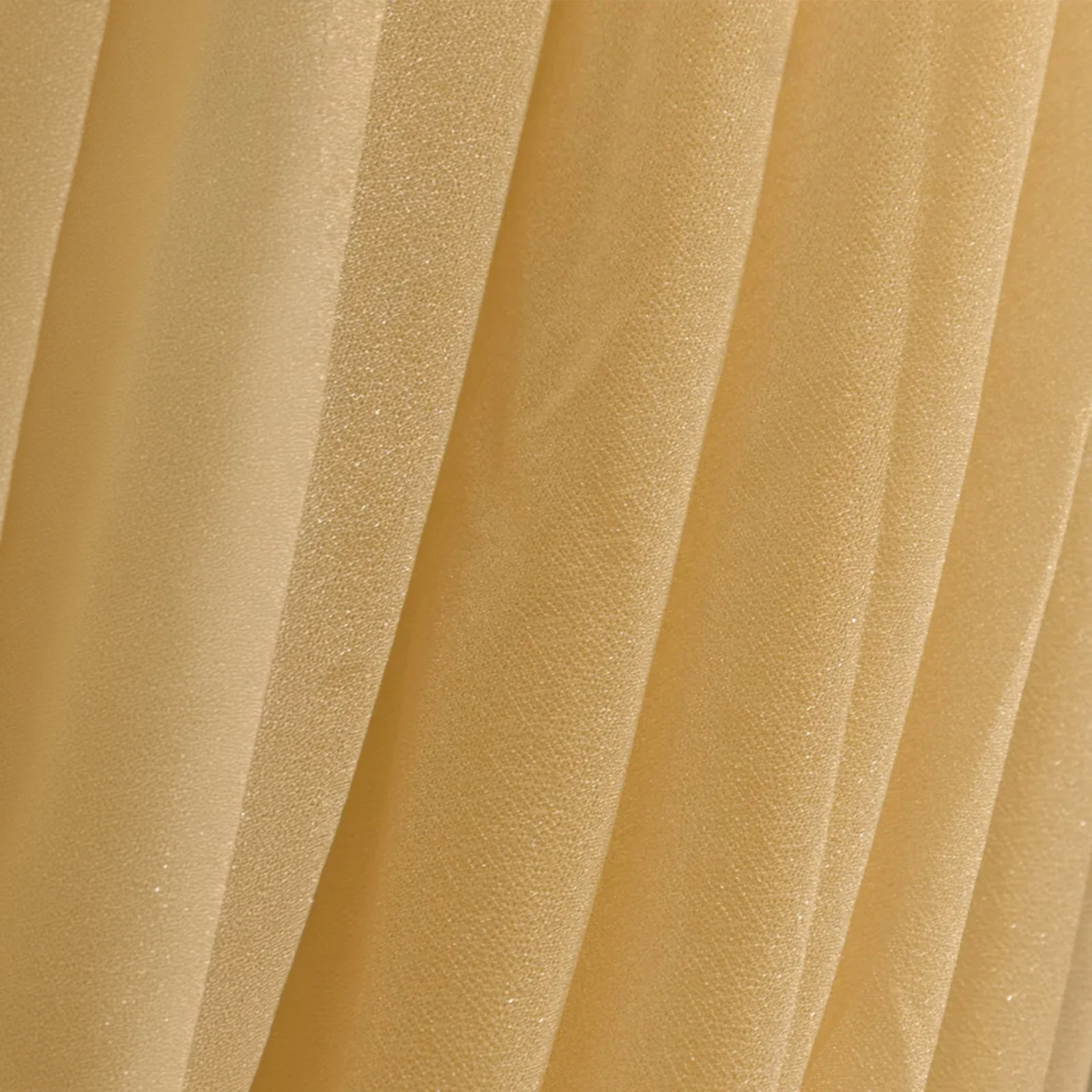 Sheer Chiffon Backdrop Valance Drapes – 4ft x 4ft Champagne Curved Swag Topper Panel - Image 6