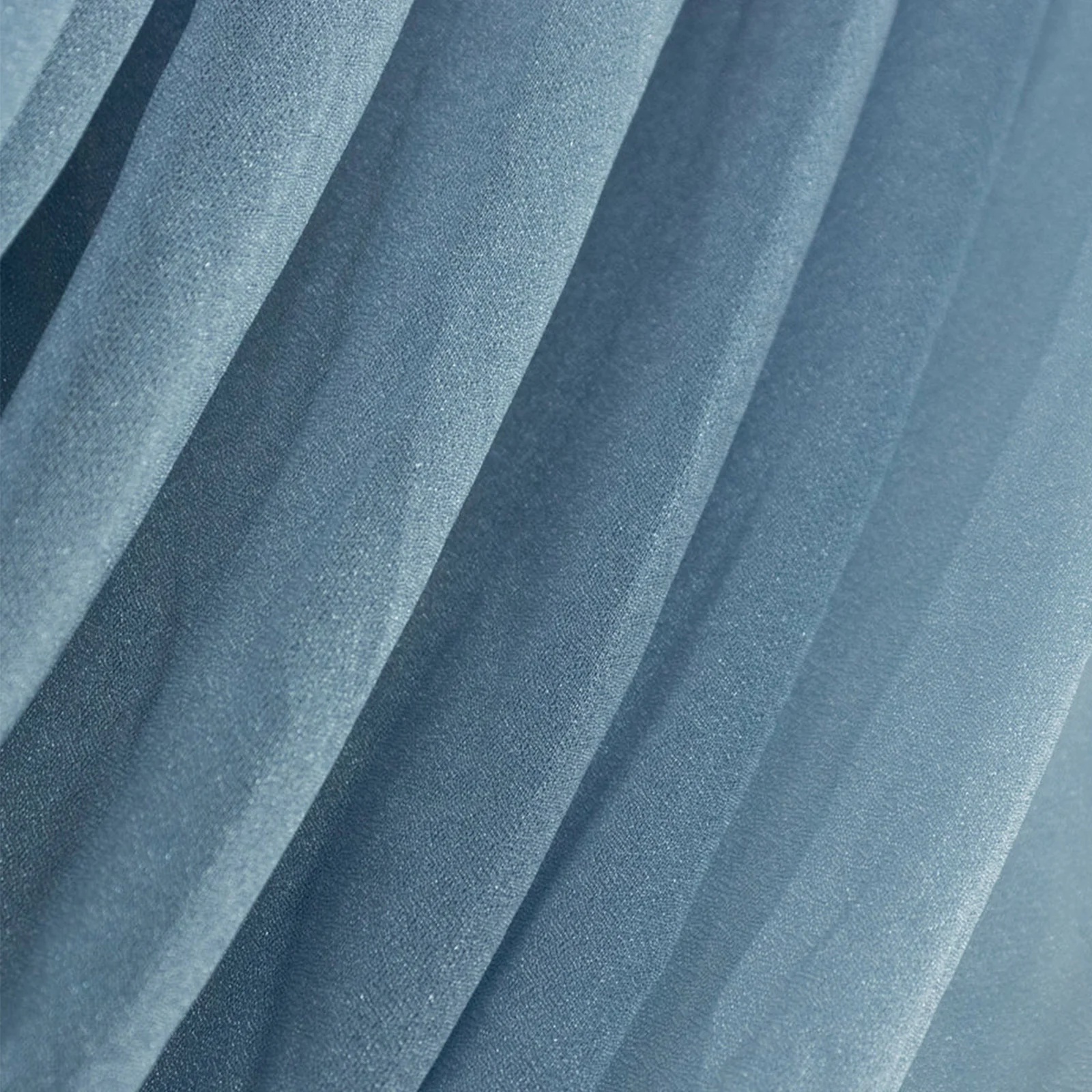 Sheer Chiffon Backdrop Valance Drapes – 4ft x 4ft Dusty Blue Curved Swag Topper Panel - Image 7