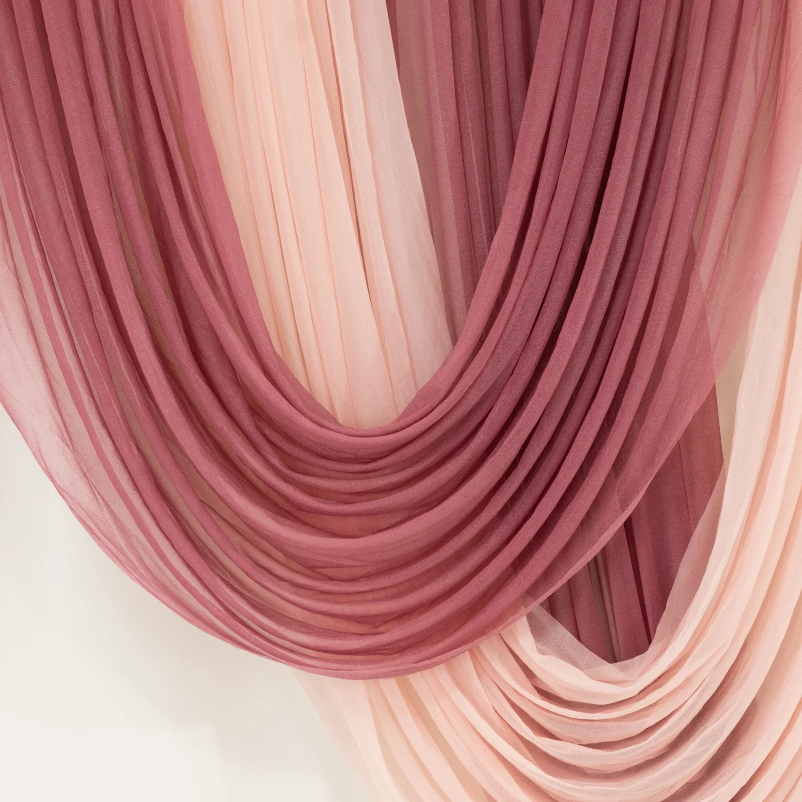 Sheer Chiffon Valance Curtain 4ft x 5ft – Mauve Cinnamon Rose Wedding Arch Voile Drape with Rod Pocket, Backdrop Panel - Image 6