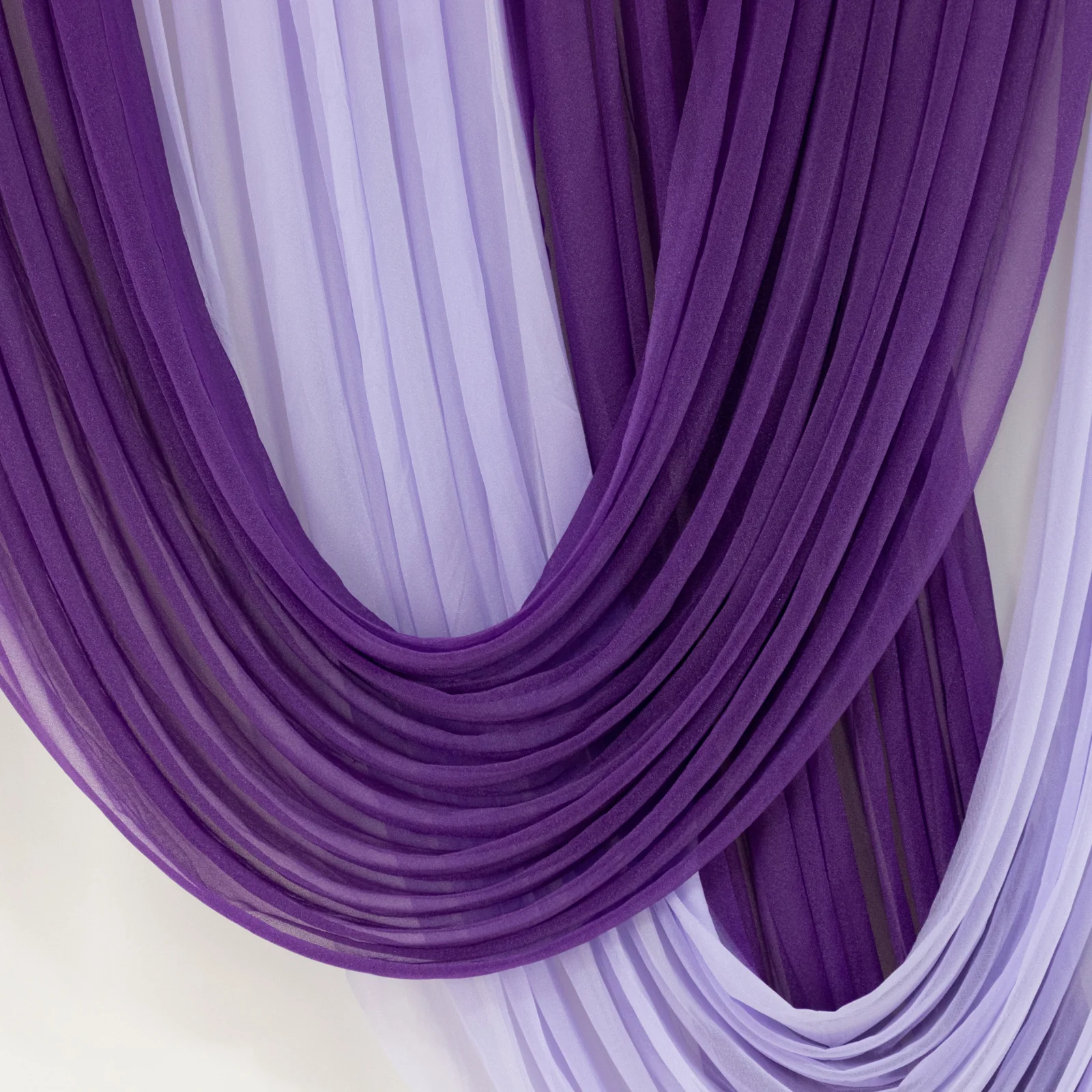 Sheer Chiffon Valance Curtain 4ft x 5ft – Purple Wedding Arch Voile Drape with Rod Pocket, Backdrop Panel - Image 7