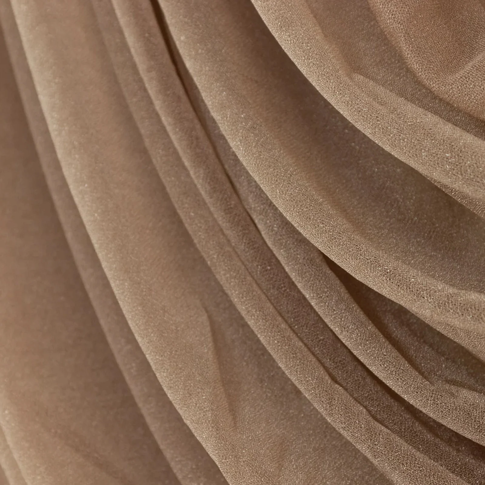 Sheer Chiffon Valance Curtain 4ft x 6ft – Taupe Wedding Arch Voile Drape with Rod Pocket, Backdrop Panel - Image 7