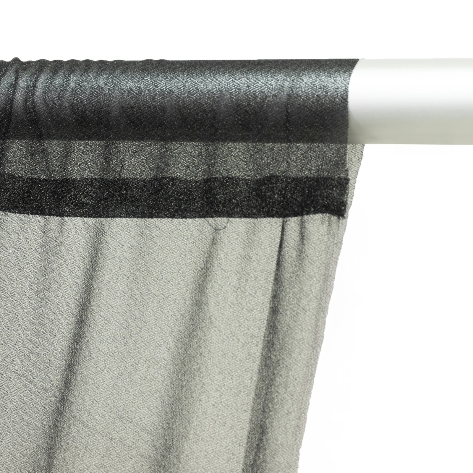 Sheer Wedding Arch Drape 5ft × 10ft Black – Backdrop Curtain Panel with Rod Pocket - Image 2
